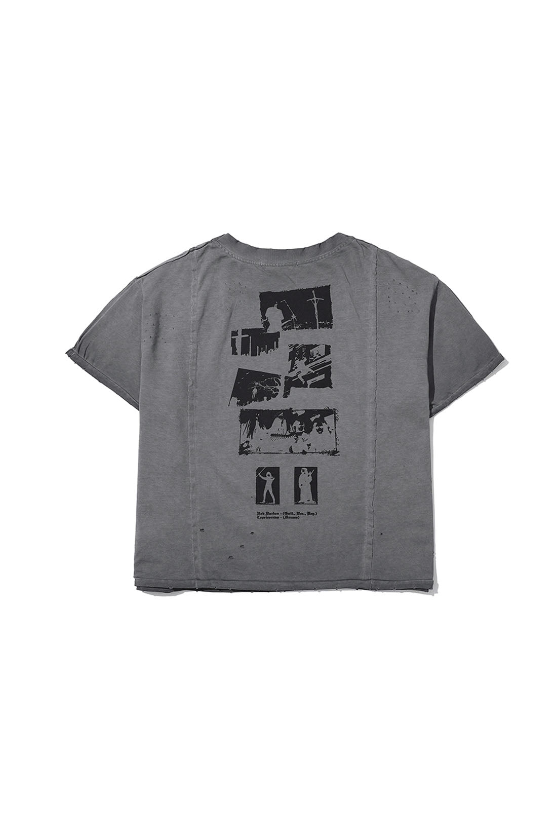 LUUUCAM A Mad Summer Night Dream Distressed Panel T-Shirt, premium urban and streetwear designers apparel on PROJECTISR.com, LUUUCAM