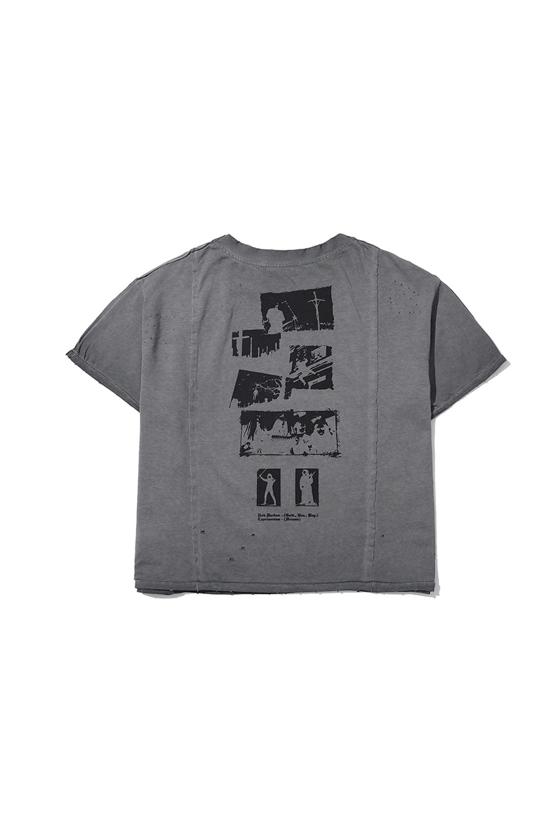 LUUUCAM A Mad Summer Night Dream Distressed Panel T-Shirt, premium urban and streetwear designers apparel on PROJECTISR.com, LUUUCAM