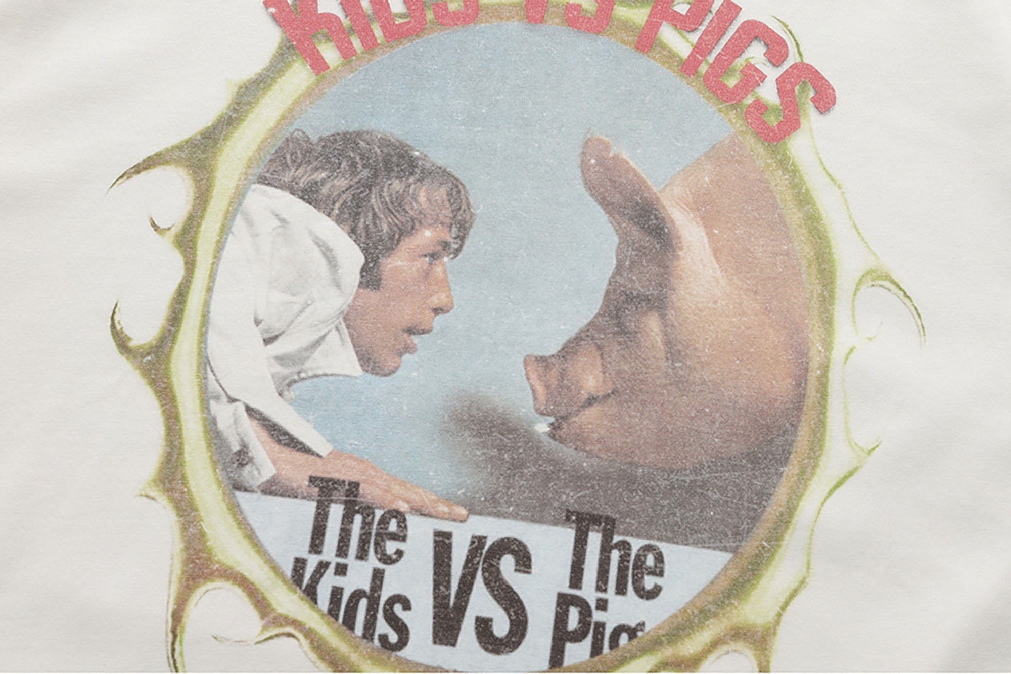 LUUUCAM Kids VS Pigs Face-Off Graphic T-Shirt, premium urban and streetwear designers apparel on PROJECTISR.com, LUUUCAM
