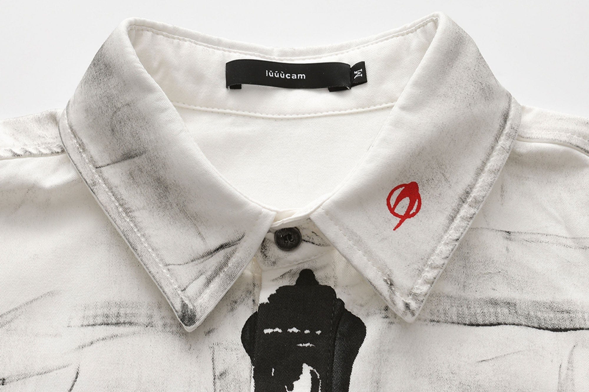 LUUUCAM Graffiti Blade Graphic Half Shirt, premium urban and streetwear designers apparel on PROJECTISR.com, LUUUCAM