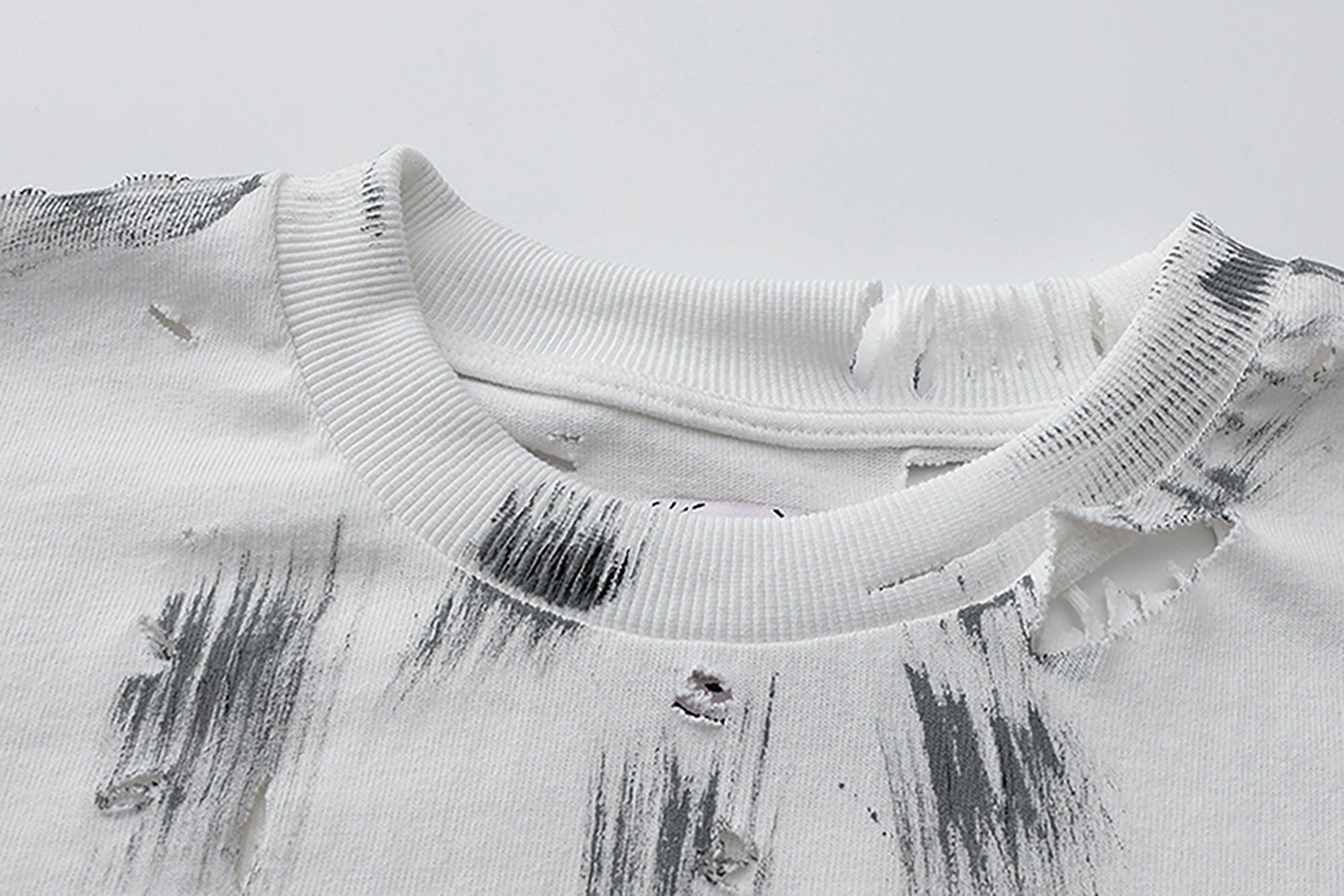 LUUUCAM Fragmented Life Distressed Brushstroke Tee, premium urban and streetwear designers apparel on PROJECTISR.com, LUUUCAM