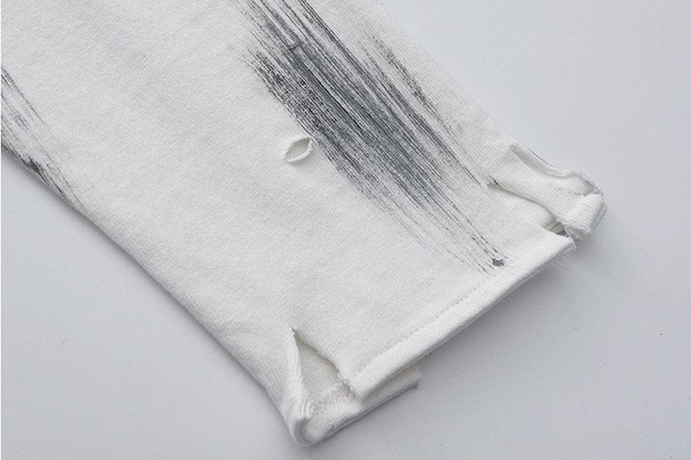 LUUUCAM Fragmented Life Distressed Brushstroke Tee, premium urban and streetwear designers apparel on PROJECTISR.com, LUUUCAM