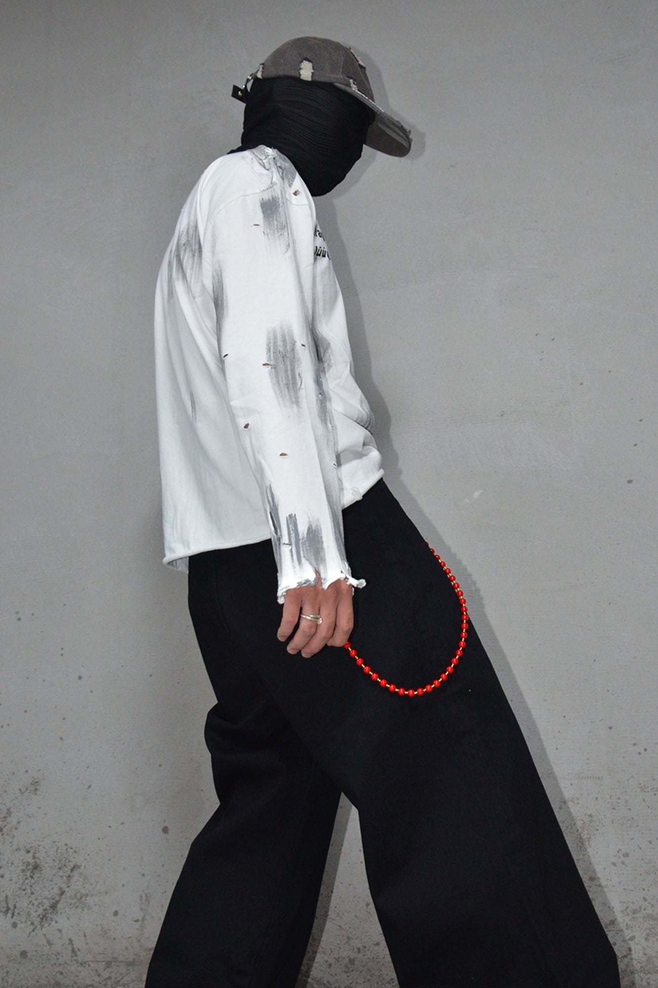 LUUUCAM Fragmented Life Distressed Brushstroke Tee, premium urban and streetwear designers apparel on PROJECTISR.com, LUUUCAM