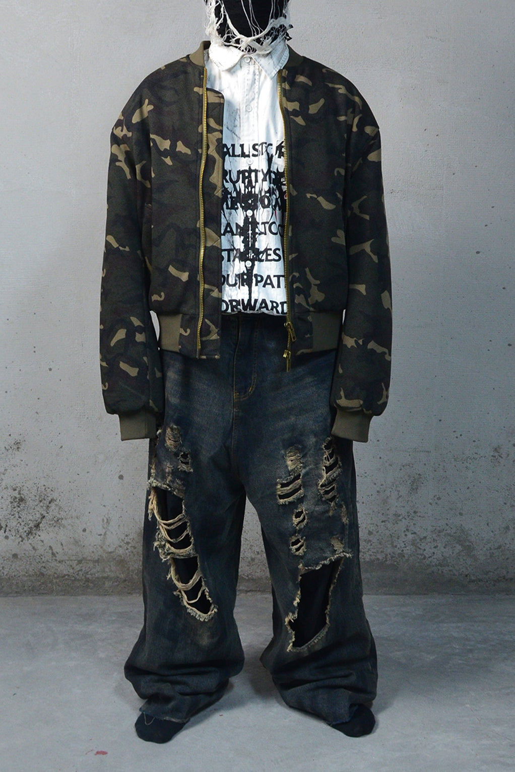 LUUUCAM Classic Camo Bomber Jacket, premium urban and streetwear designers apparel on PROJECTISR.com, LUUUCAM
