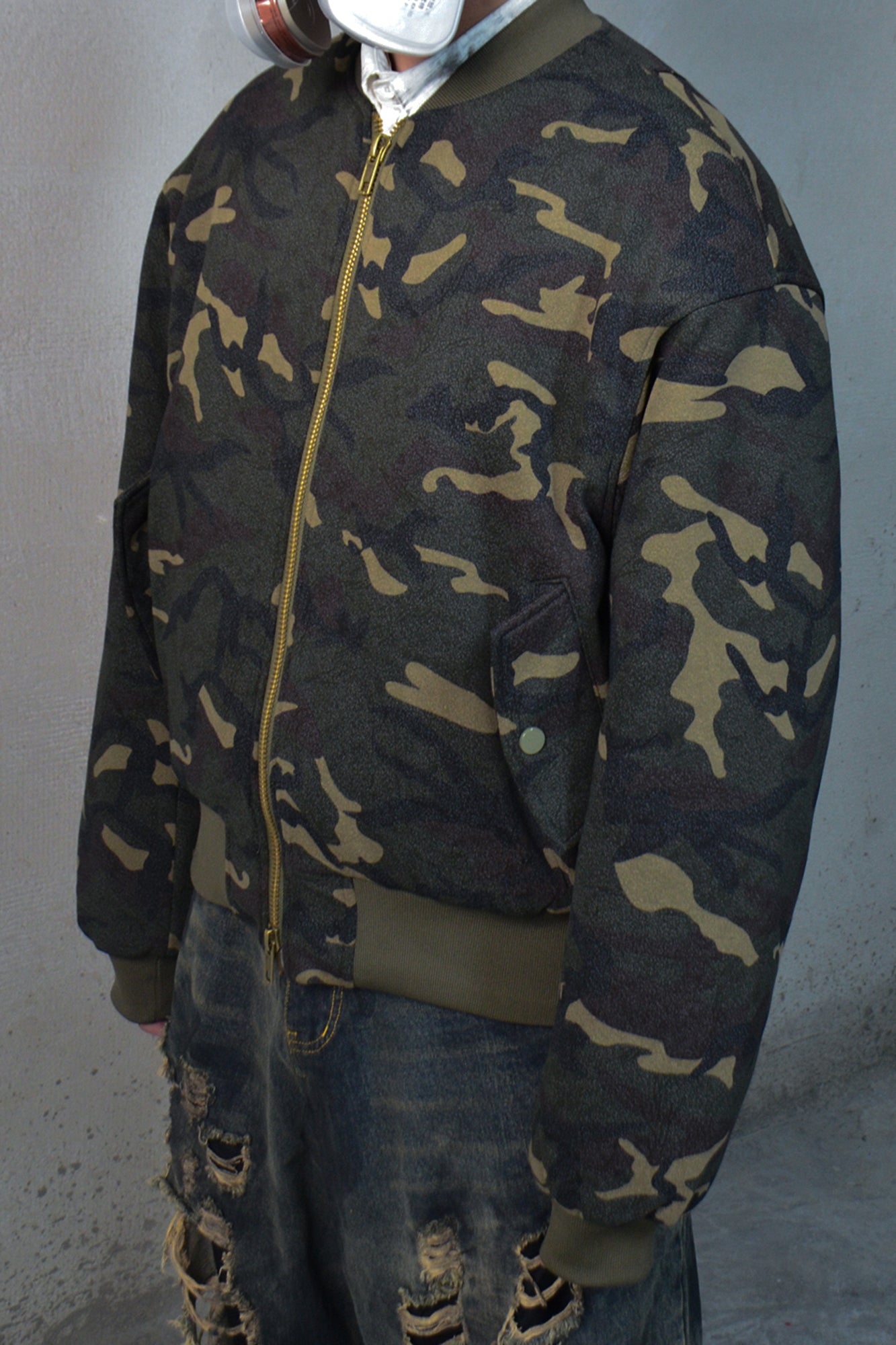 LUUUCAM Classic Camo Bomber Jacket, premium urban and streetwear designers apparel on PROJECTISR.com, LUUUCAM