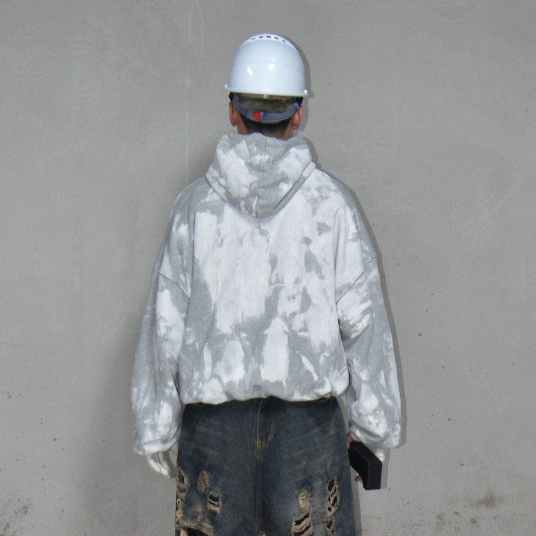 LUUUCAM Brush-Paint Faded Logo Hoodie, premium urban and streetwear designers apparel on PROJECTISR.com, LUUUCAM