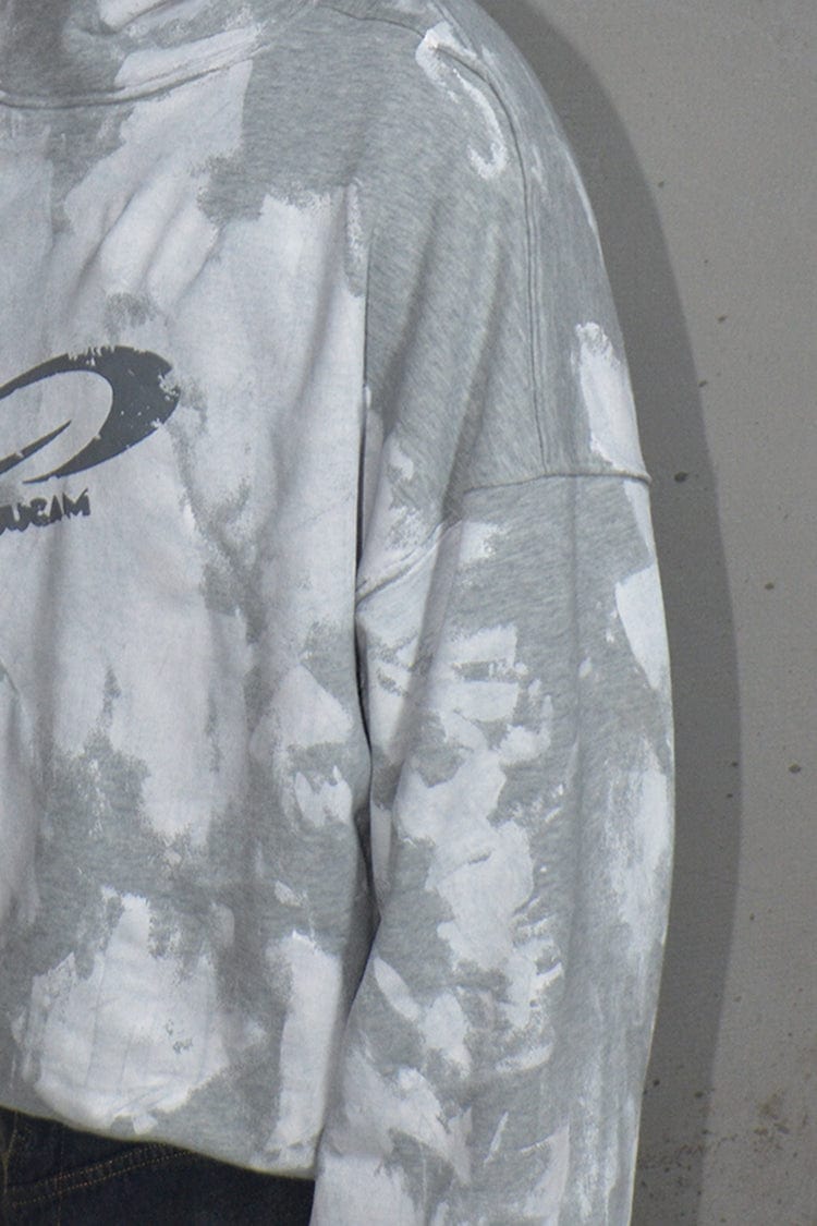LUUUCAM Brush-Paint Faded Logo Hoodie, premium urban and streetwear designers apparel on PROJECTISR.com, LUUUCAM