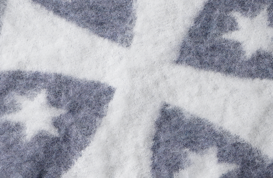 LUUUCAM Faux Mink Jacquard Dual-Zip Hooded Cardigan