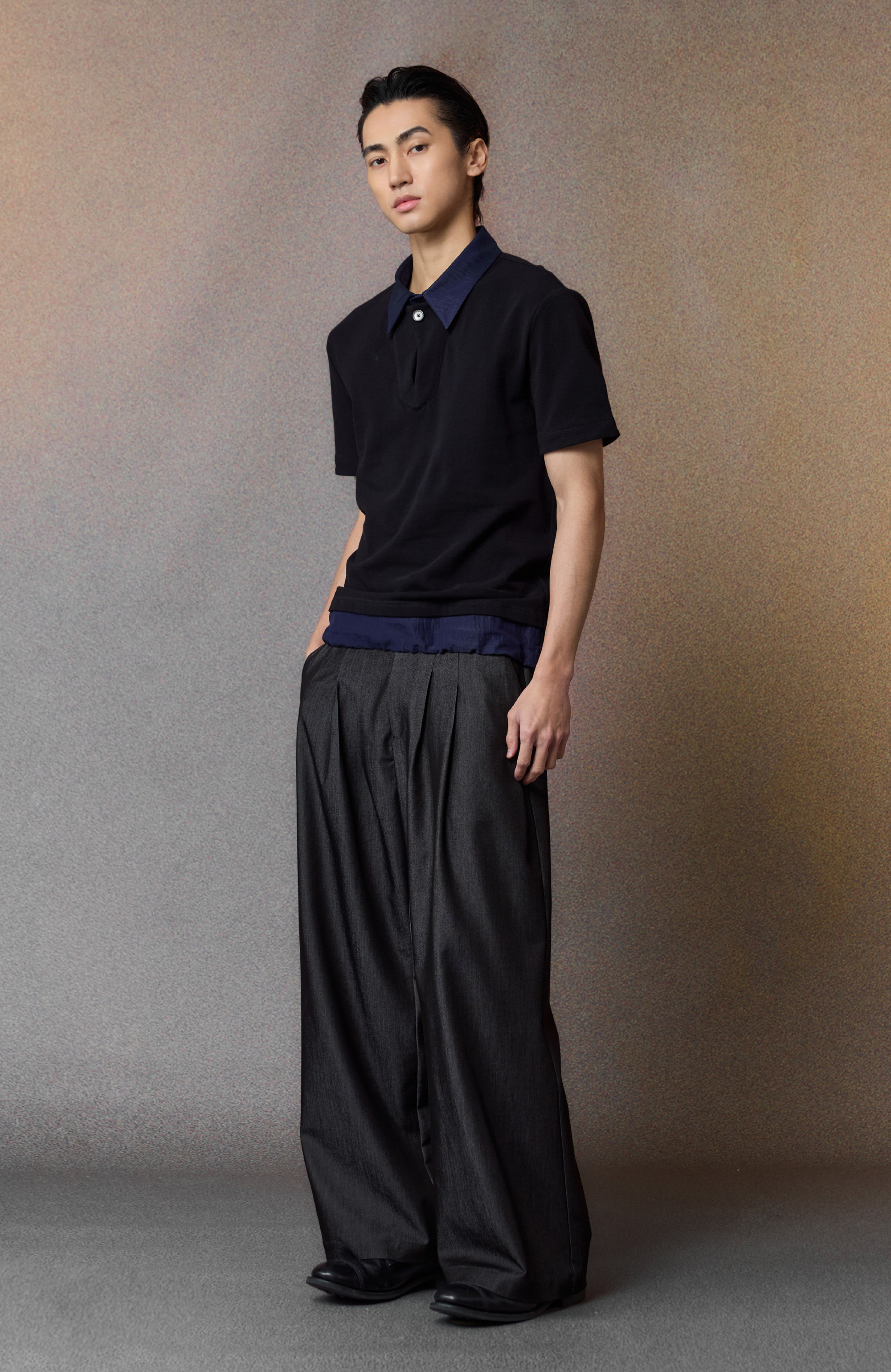 ALVNG AR ANTS Multi-Pleat Straight-Leg Trousers, premium urban and streetwear designers apparel on PROJECTISR.com, ALVNG AR ANTS