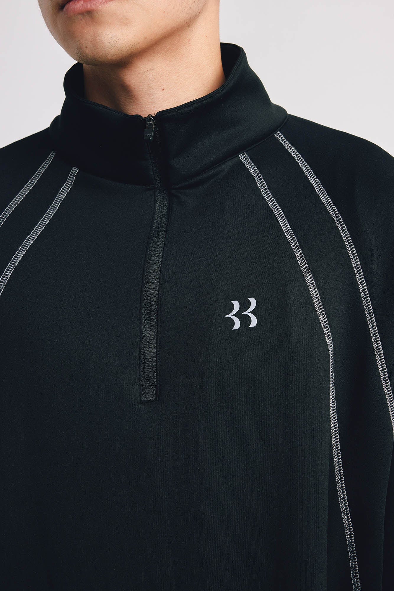 BANANA CLUB Stitch Half-Zip Pullover Sweatshirt, premium urban and streetwear designers apparel on PROJECTISR.com, BANANA CLUB
