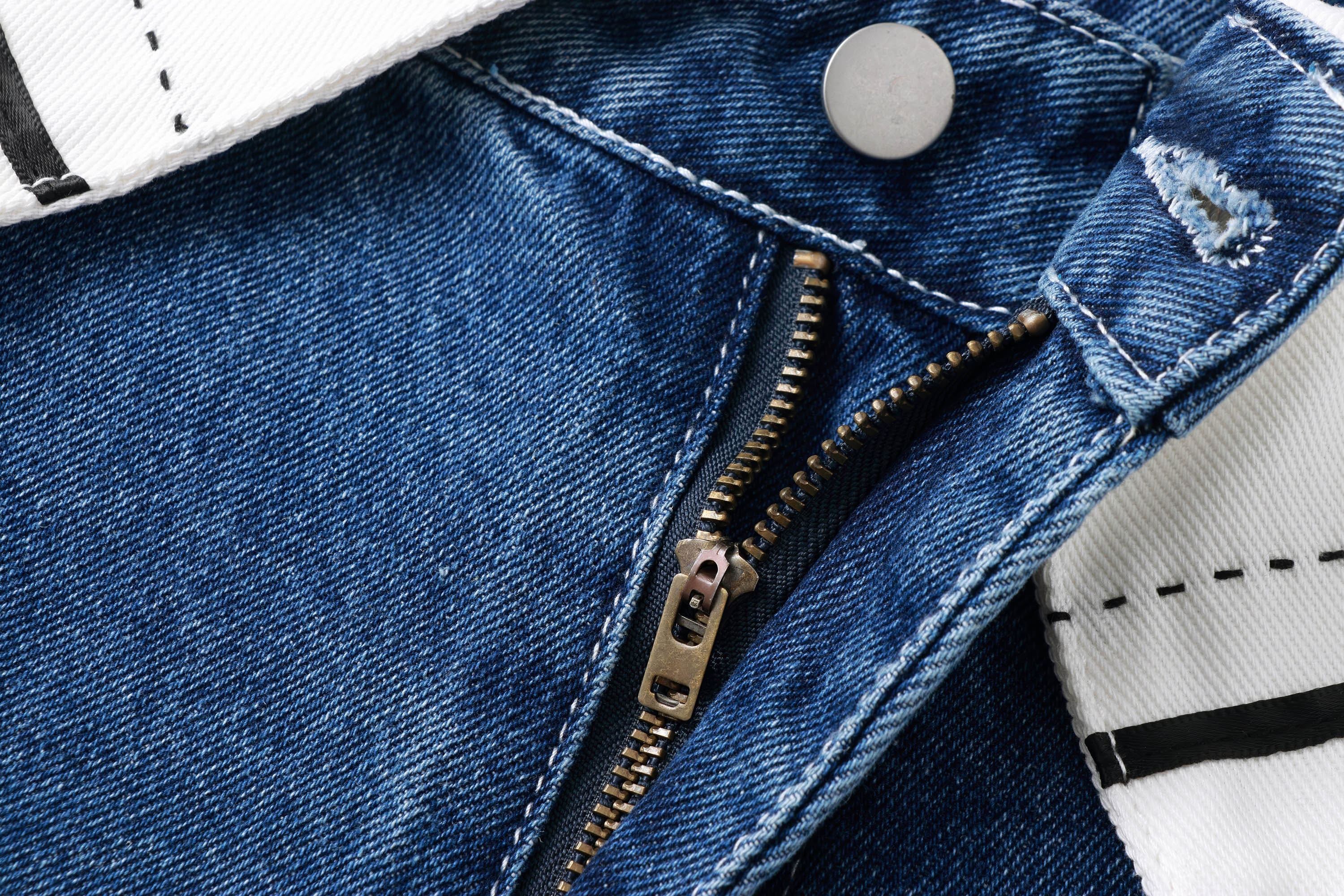 CLP Folded-Waist Spliced Jeans, premium urban and streetwear designers apparel on PROJECTISR.com, CLP