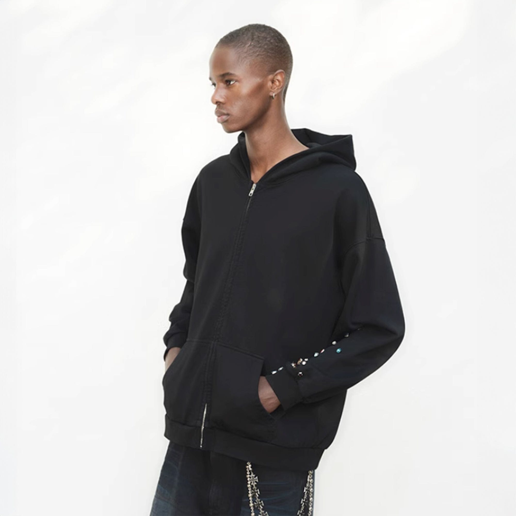 TRIANGLE PROJECT Gem Zip-Up Hoodie, premium urban and streetwear designers apparel on PROJECTISR.com, TRIANGLE PROJECT