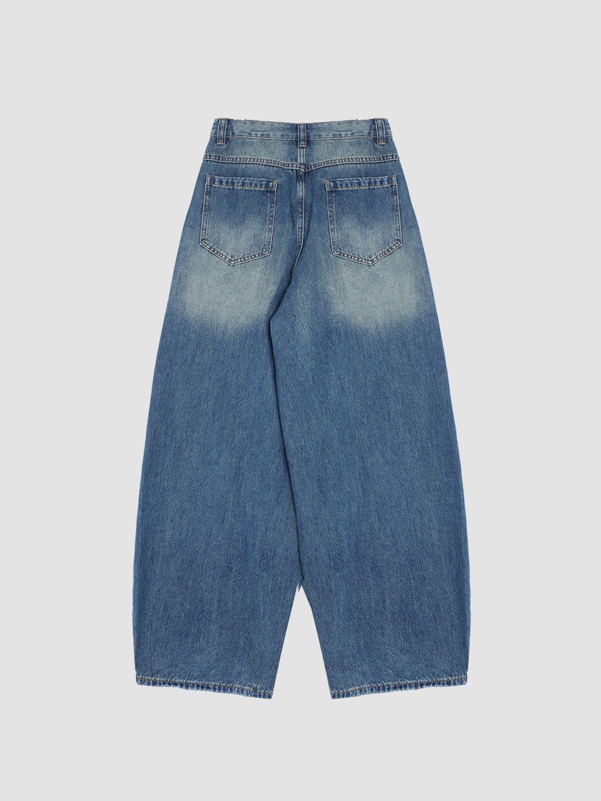 HAHAHA Spliced Washed Faux Layered Jeans