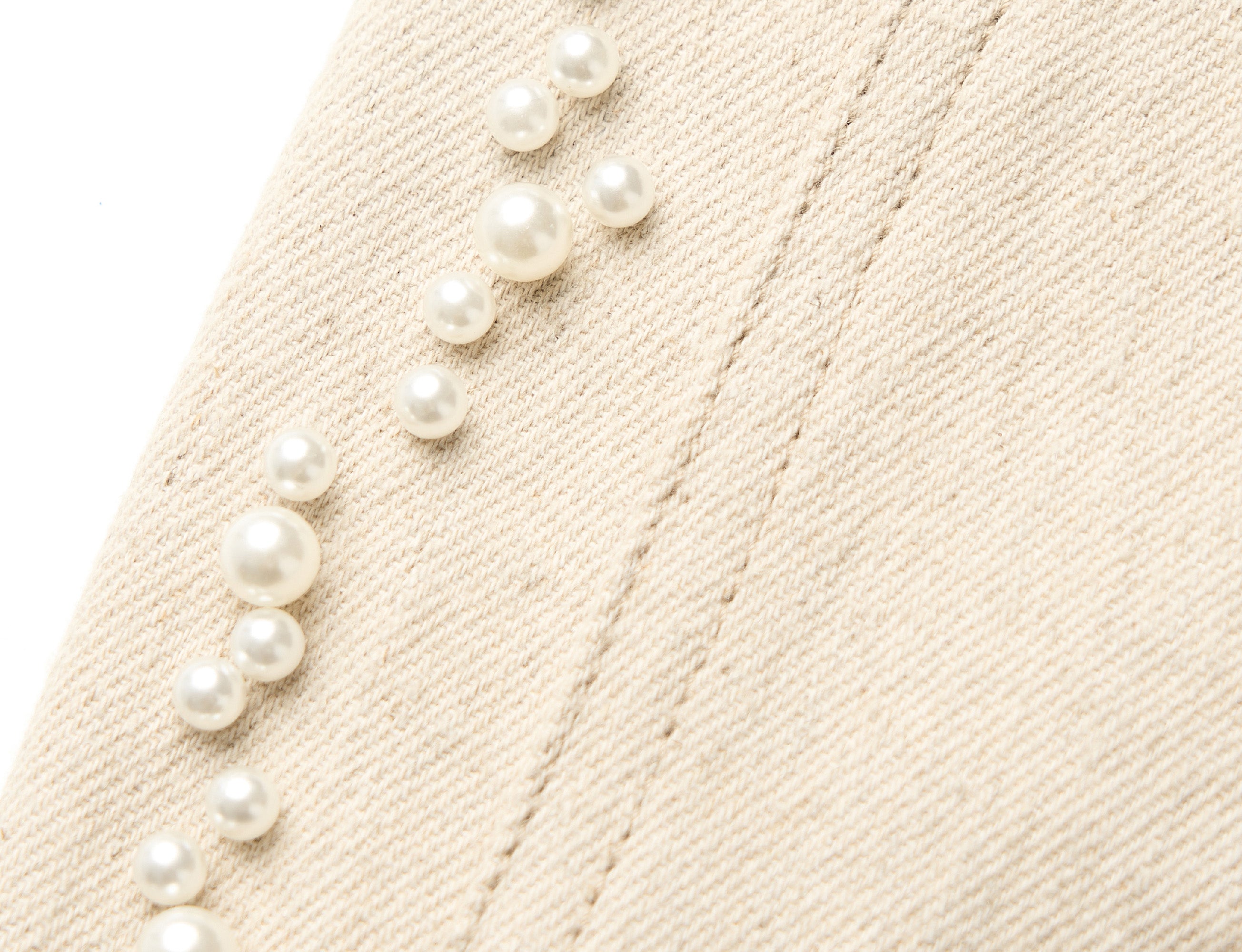 STEEPC Pearl Embellished Linen-Blend Wide-Leg Trousers, premium urban and streetwear designers apparel on PROJECTISR.com, STEEPC