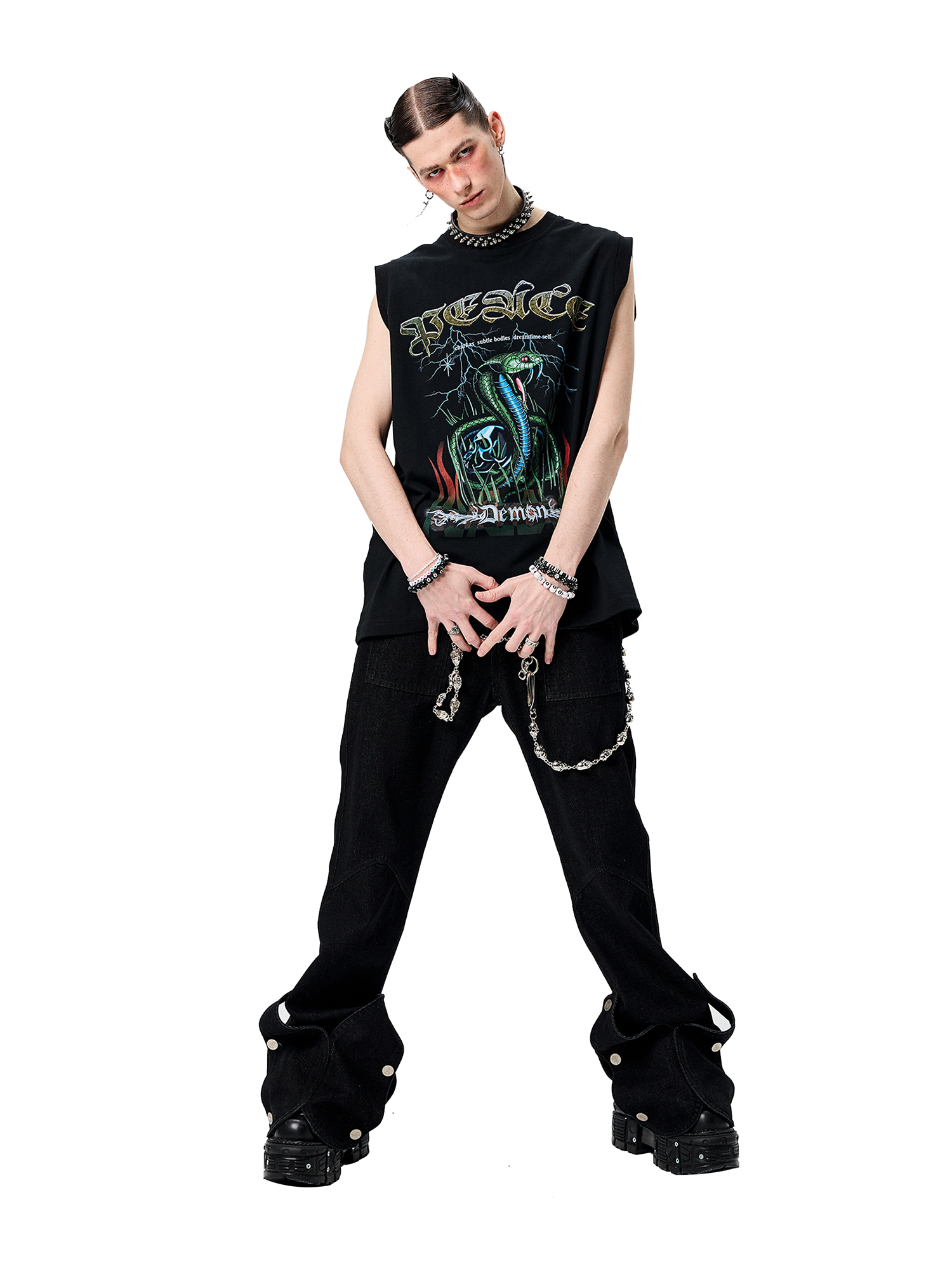 ERISSTOFF Sepultura Cobra Graphic Oversized Tank Top