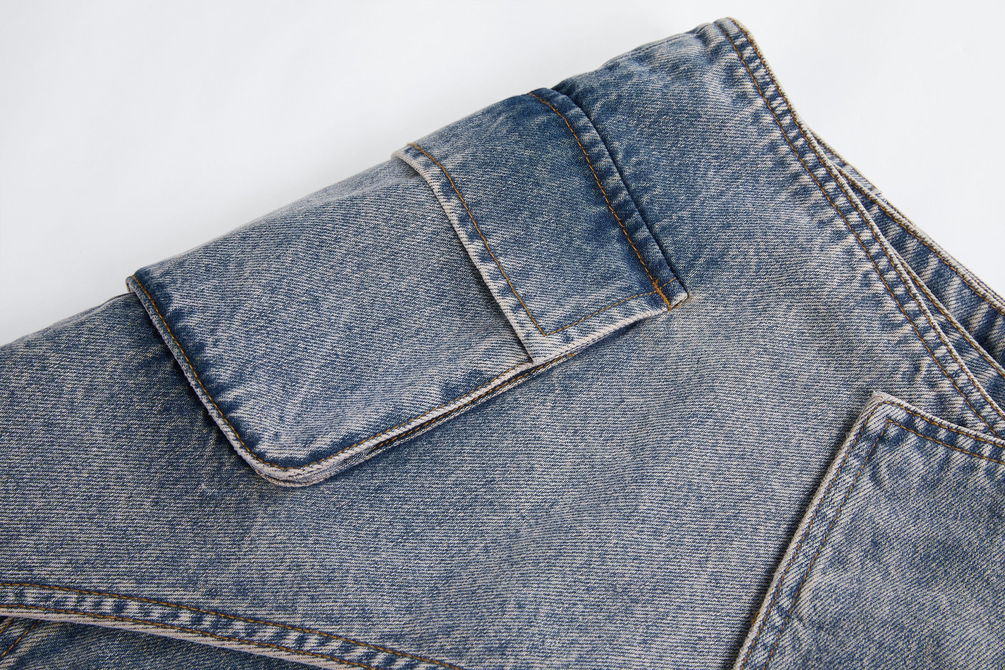 VANN VALRENCE Detachable Overlay Structural Panel Zip Jeans