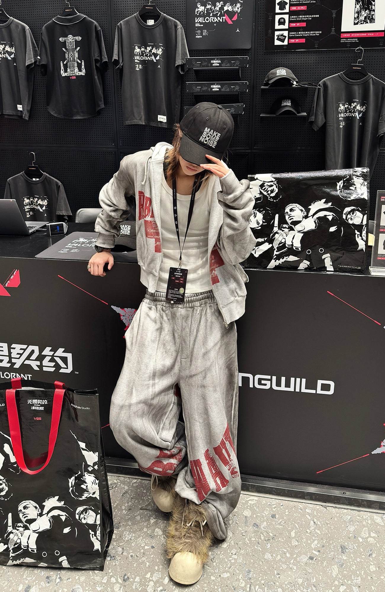 REBEL WAVE Dirty Wash Cross Graphic Sweatpants