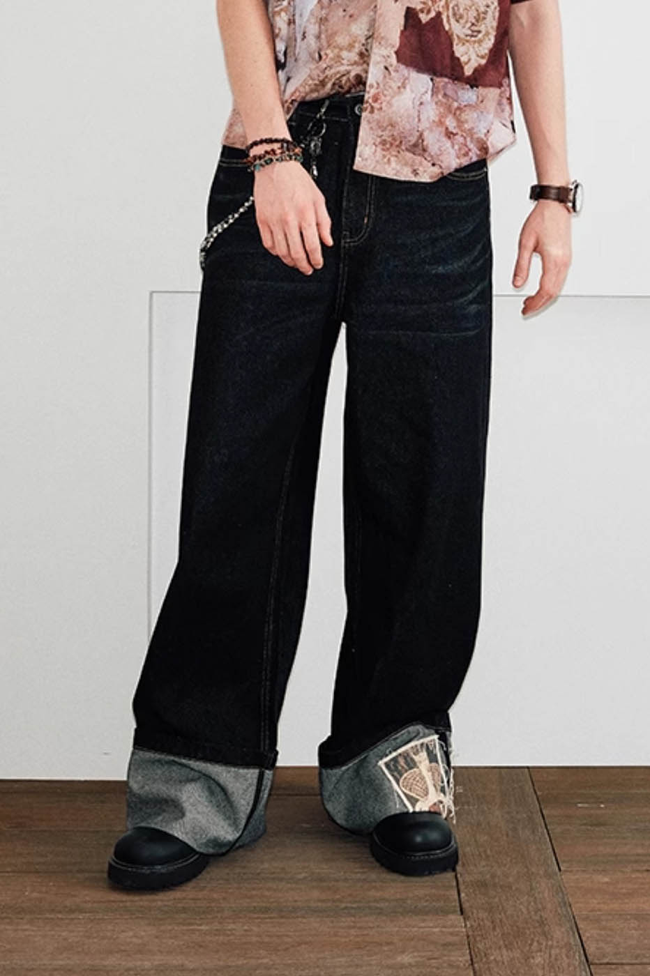 KREATE Patchwork Denim Pants, premium urban and streetwear designers apparel on PROJECTISR.com, KREATE