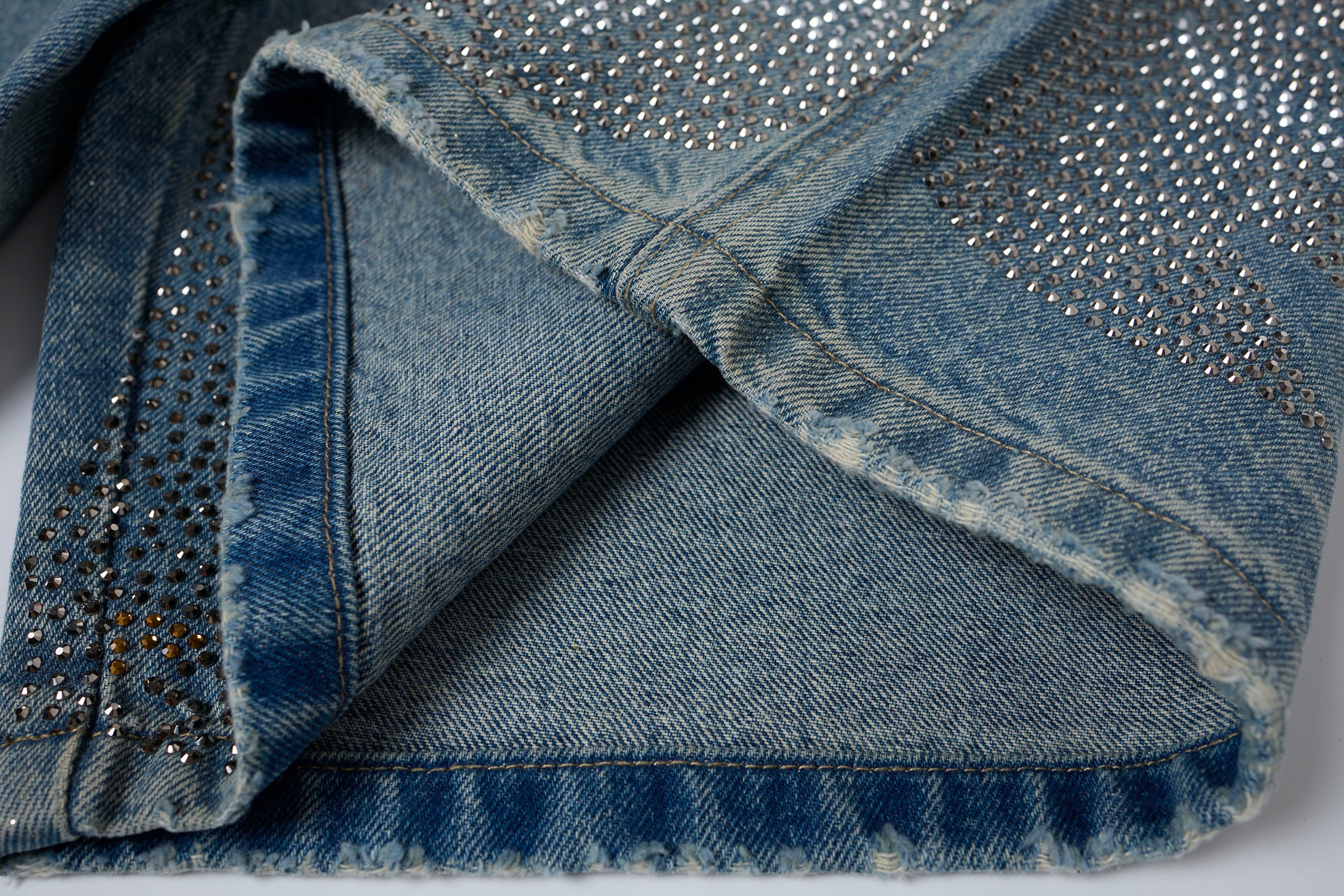 CLP Diamond Distressed Straight-Leg Jorts, premium urban and streetwear designers apparel on PROJECTISR.com, CLP