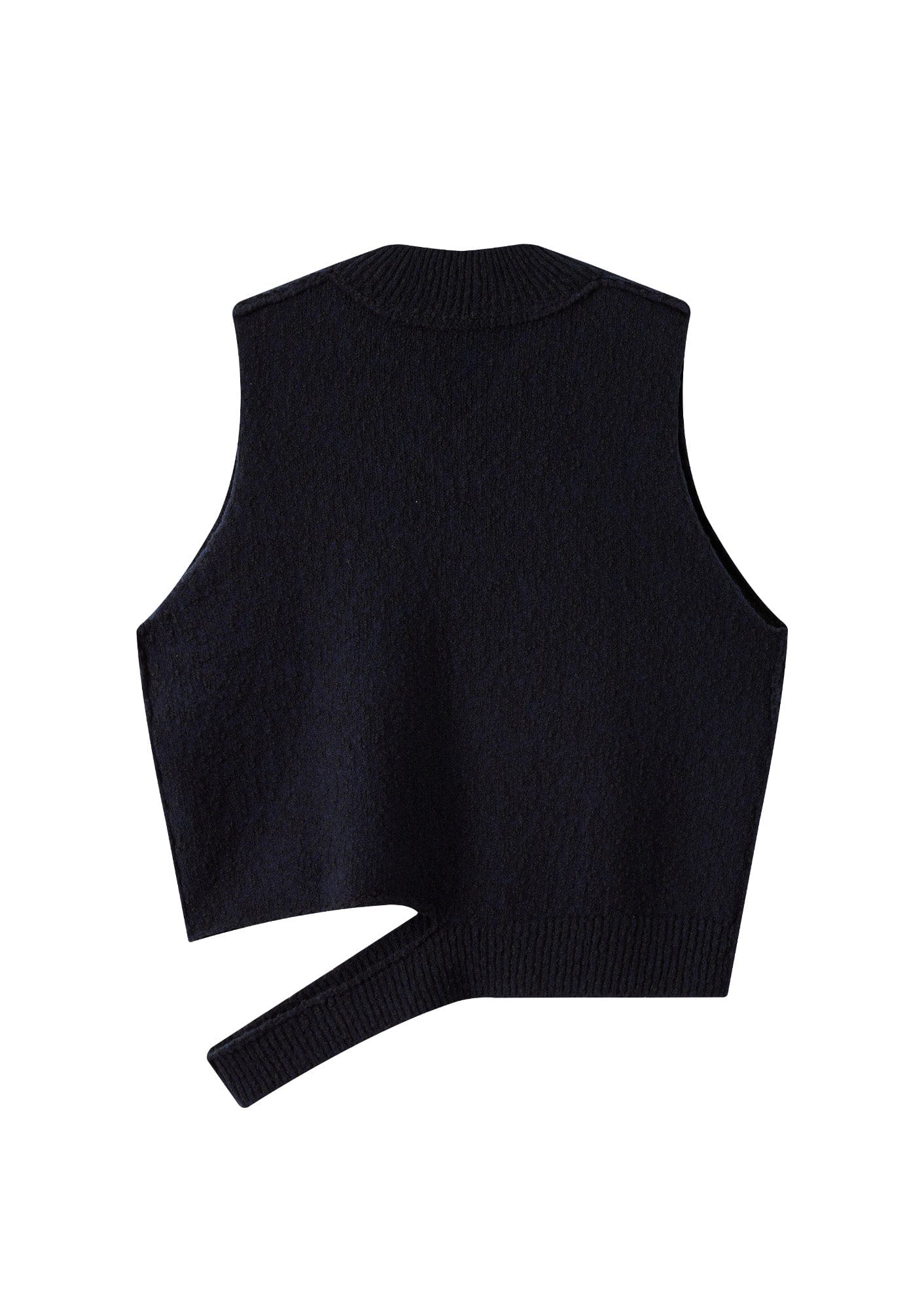 ORGANIC EMOTION Asymmetrical Distressed Bubble-Knit Vest, premium urban and streetwear designers apparel on PROJECTISR.com, ORGANIC EMOTION