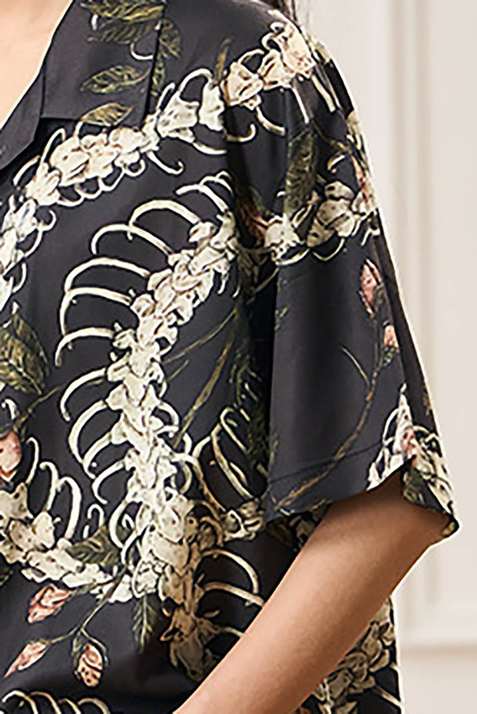 EPIC POETRY Floral Serpent Skeleton Half Shirt, premium urban and streetwear designers apparel on PROJECTISR.com, EPIC POETRY