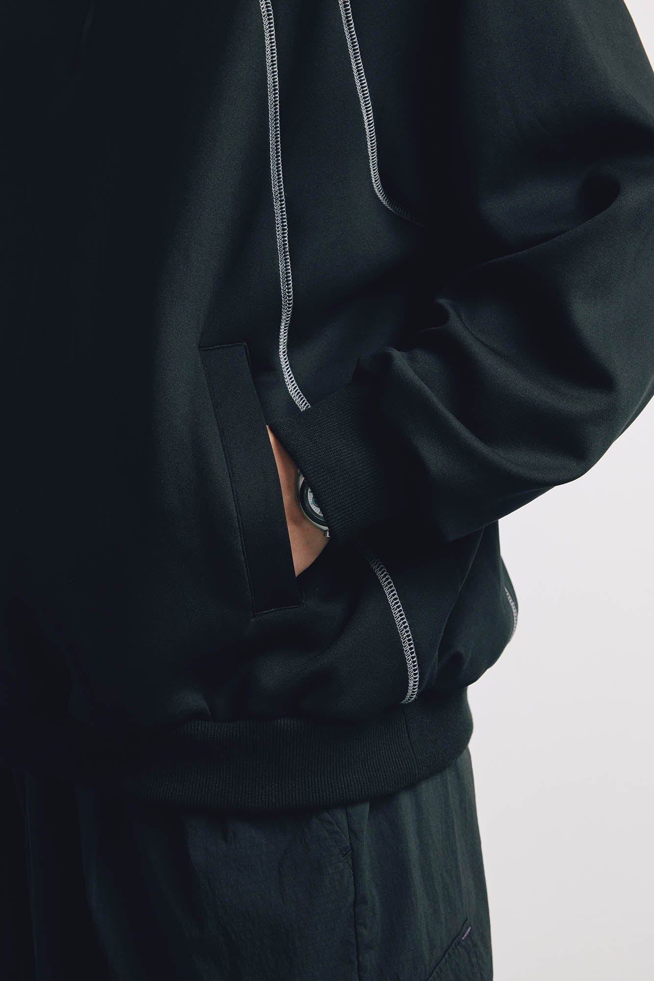BANANA CLUB Stitch Half-Zip Pullover Sweatshirt, premium urban and streetwear designers apparel on PROJECTISR.com, BANANA CLUB