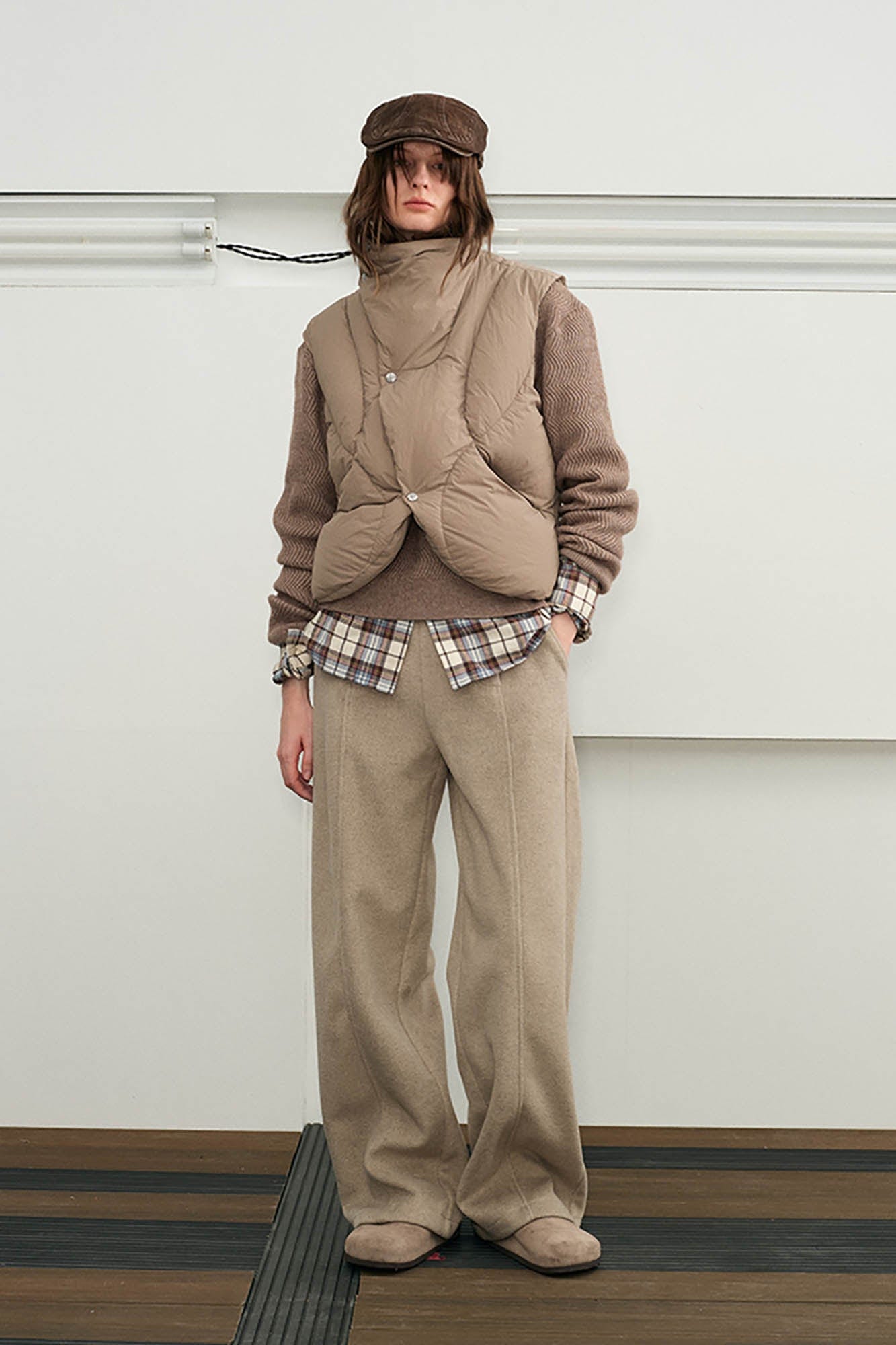 KREATE Asymmetrical Quilted Down Vest, premium urban and streetwear designers apparel on PROJECTISR.com, KREATE