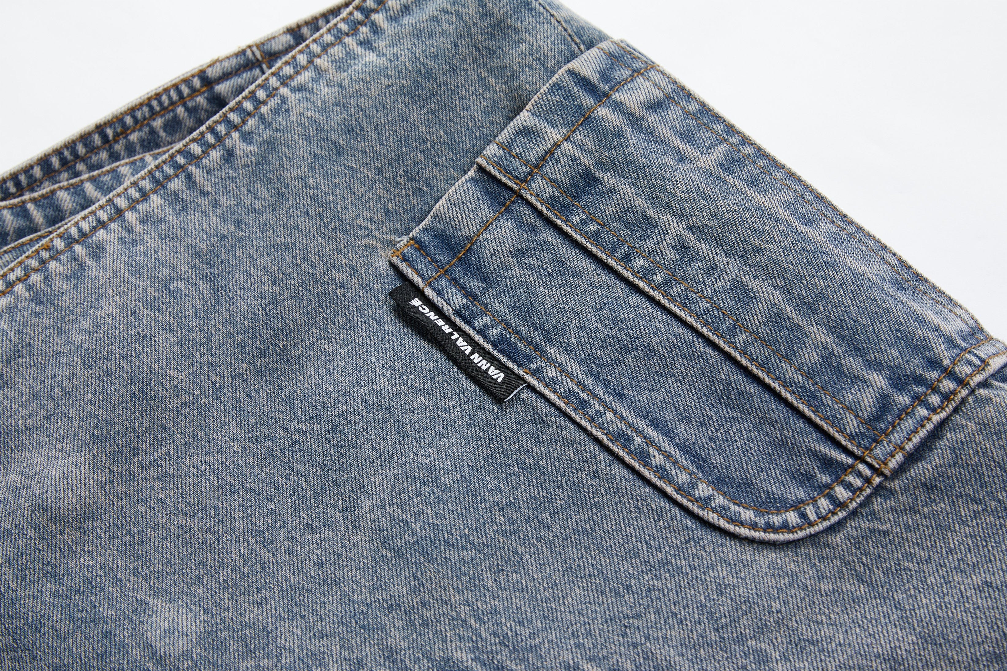 VANN VALRENCE Detachable Overlay Structural Panel Zip Jeans