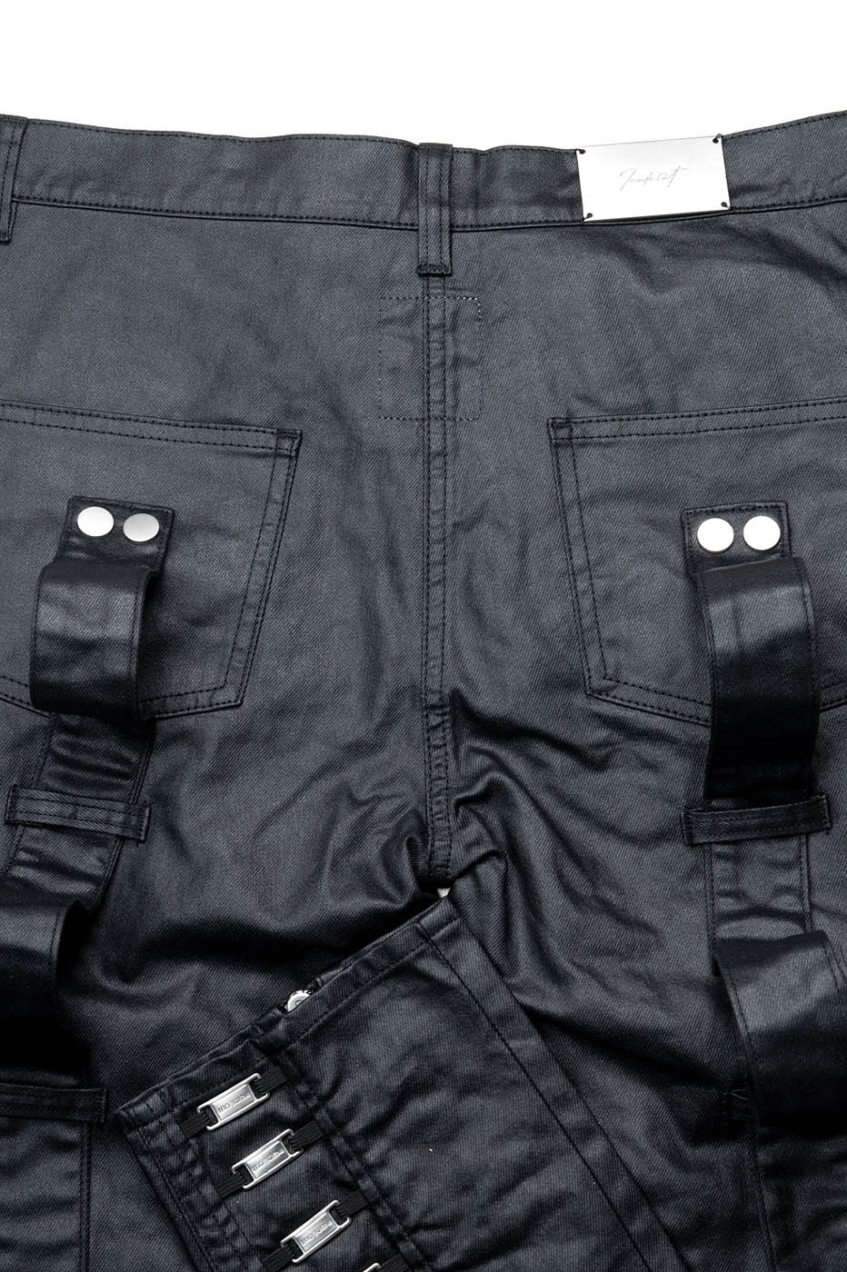 INSIDE OUT Exoskeleton Strapped Zipper Pants, premium urban and streetwear designers apparel on PROJECTISR.com, INSIDE OUT
