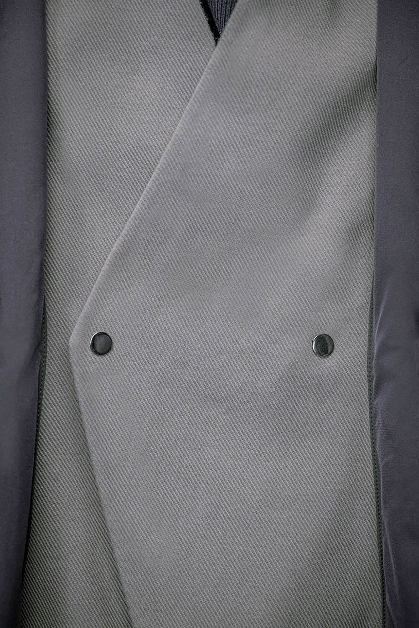 XIPHEVIL Layered Wrap-Front Hooded Trench Coat, premium urban and streetwear designers apparel on PROJECTISR.com, XIPHEVIL