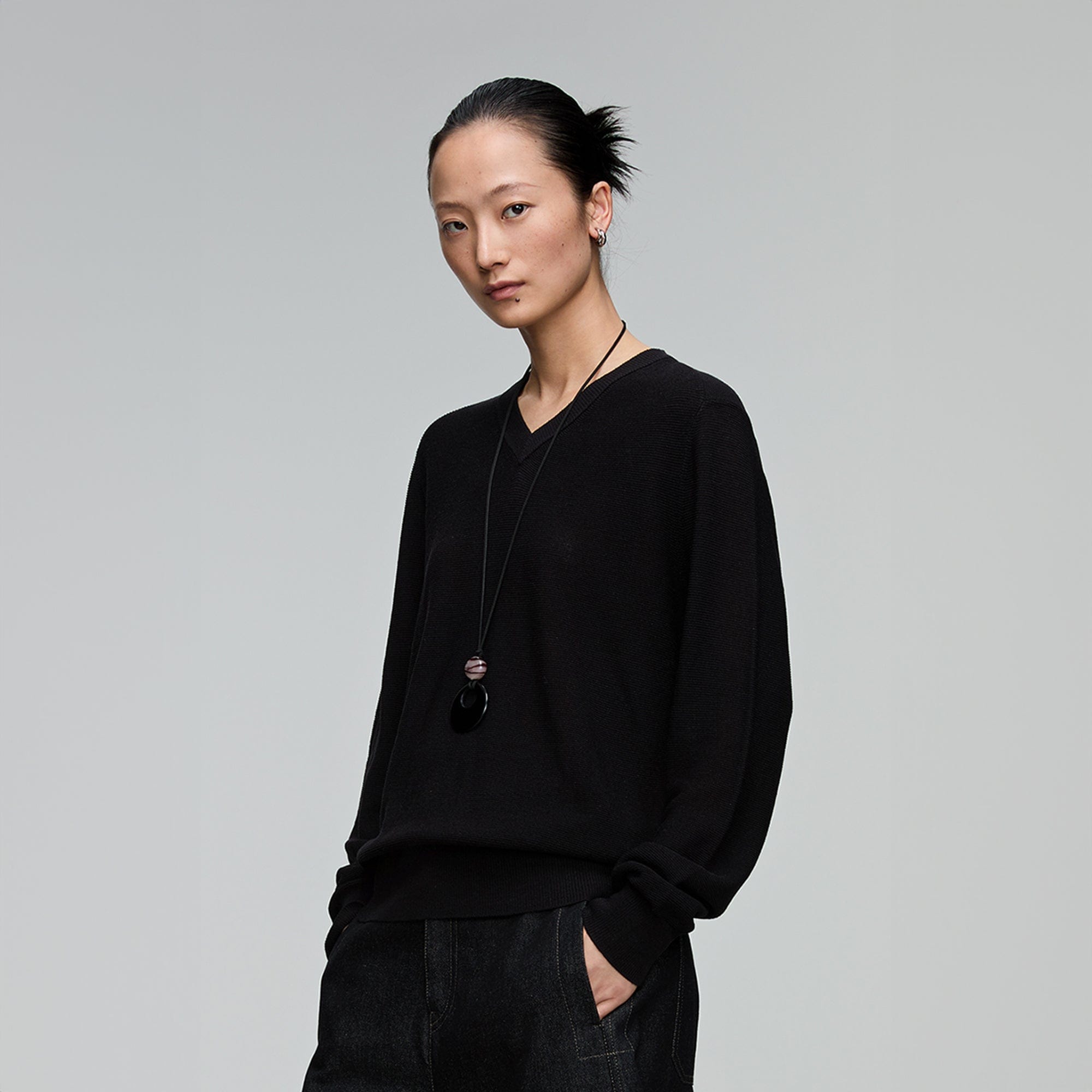 OPICLOTH Essential  V-Neck Sweater, premium urban and streetwear designers apparel on PROJECTISR.com, OPICLOTH