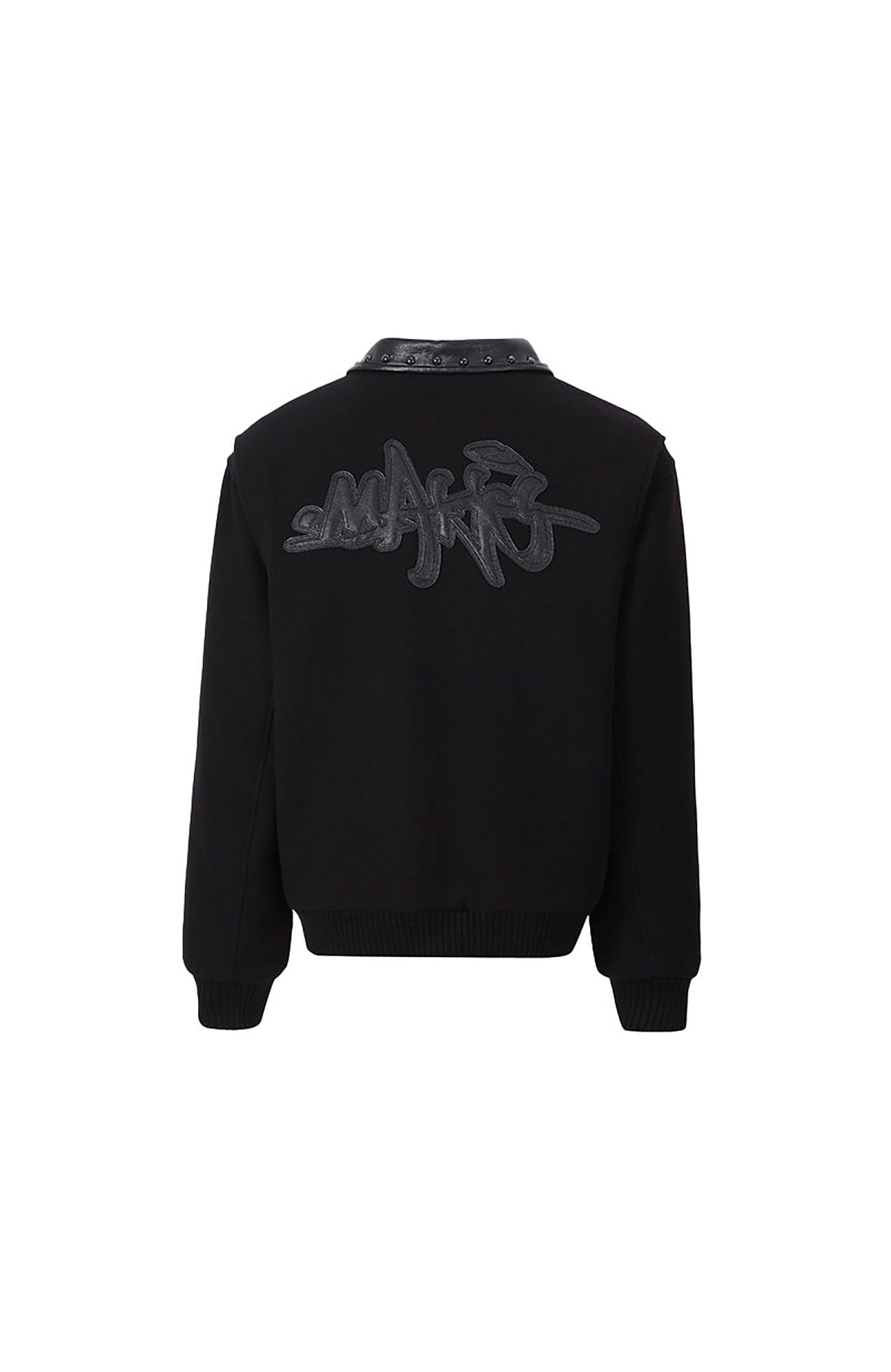 MAKEMORE Studded Collar Wool-Blend Jacket