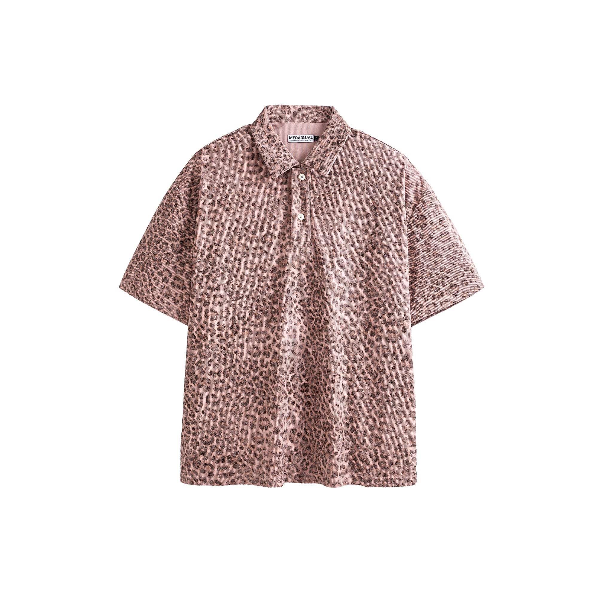 ME DA IGUAL Fuzzy Leopard Polo T-Shirt, premium urban and streetwear designers apparel on PROJECTISR.com, ME DA IGUAL