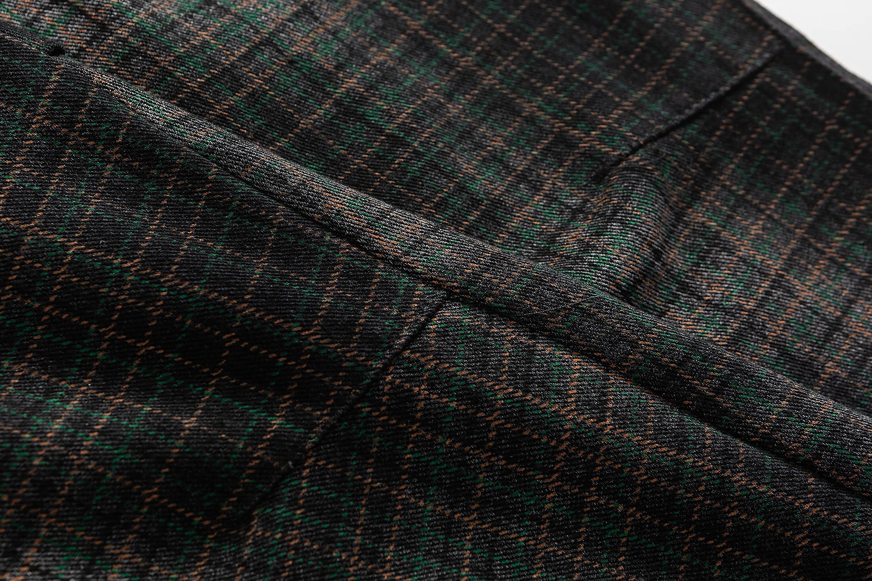 ME DA IGUAL Washed Plaid Tapered Drawstring-Hem Pants, premium urban and streetwear designers apparel on PROJECTISR.com, ME DA IGUAL