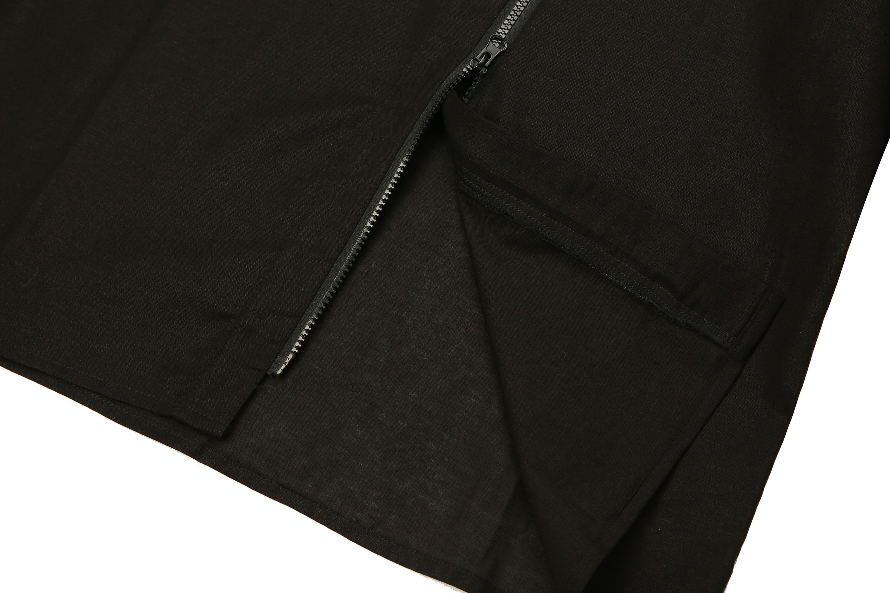 SILENSTORM Asymmetrical Zip Ramie Utility Shirt
