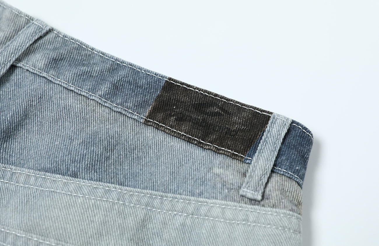 TGNS Distressed Chain Graphic Oversized Jeans