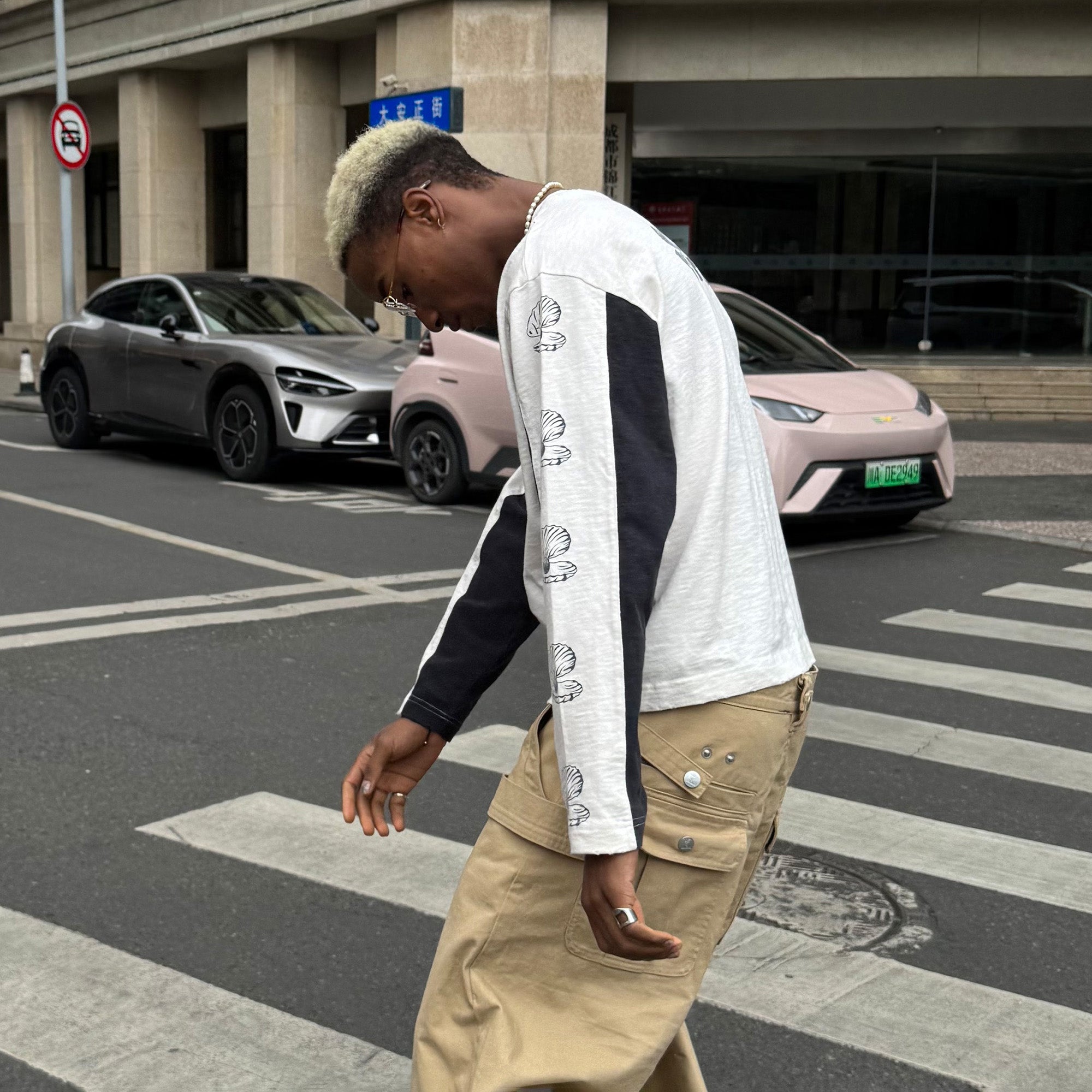 STEEPC Graphic Panel Long Sleeve Tee, premium urban and streetwear designers apparel on PROJECTISR.com, STEEPC