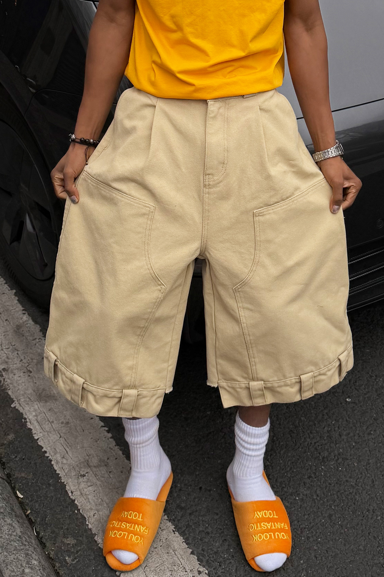 STEEPC Baggy Multi-Pocket Cargo Shorts, premium urban and streetwear designers apparel on PROJECTISR.com, STEEPC
