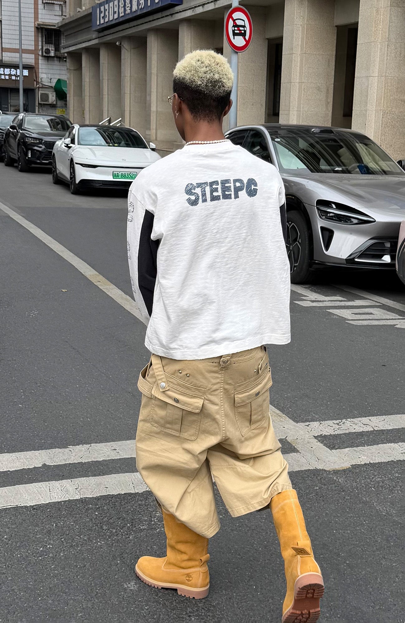 STEEPC Graphic Panel Long Sleeve Tee, premium urban and streetwear designers apparel on PROJECTISR.com, STEEPC