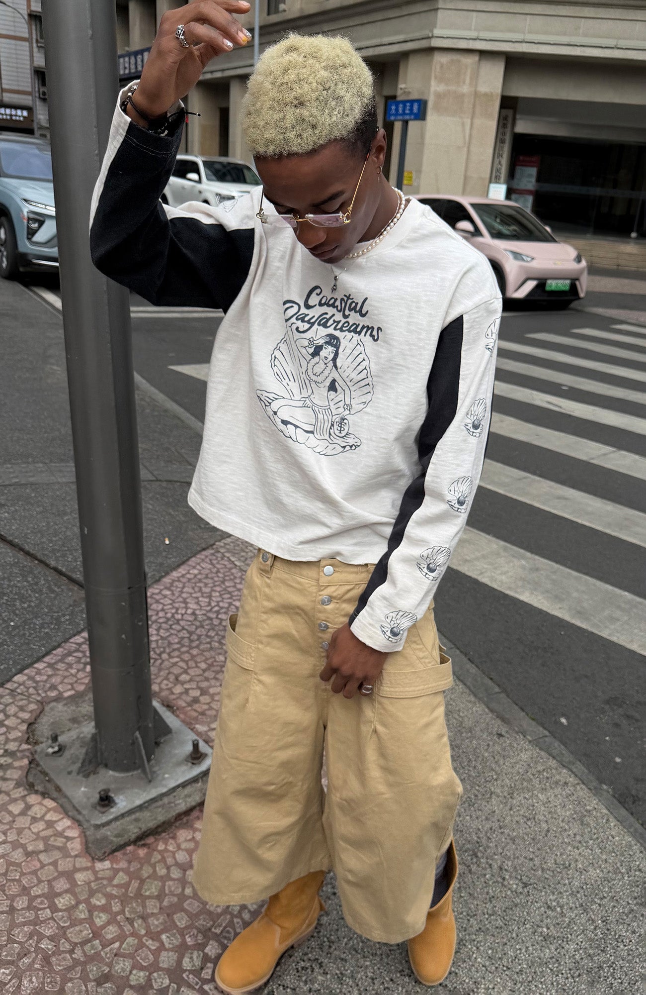 STEEPC Graphic Panel Long Sleeve Tee, premium urban and streetwear designers apparel on PROJECTISR.com, STEEPC