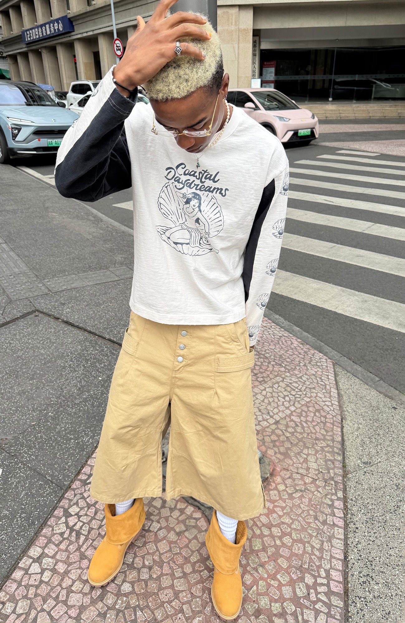 STEEPC Graphic Panel Long Sleeve Tee, premium urban and streetwear designers apparel on PROJECTISR.com, STEEPC