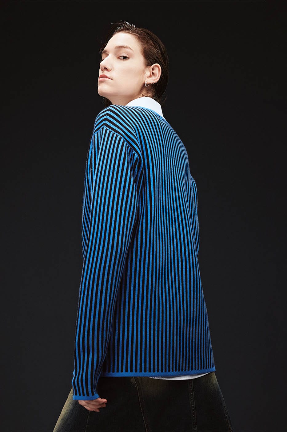 ARTIFICIAL WORLD Essential Striped Knitted L/S Tee, premium urban and streetwear designers apparel on PROJECTISR.com, ARTIFICIAL WORLD