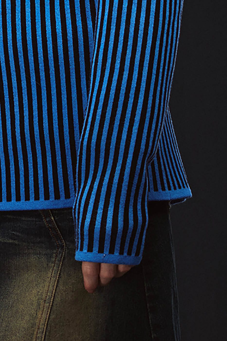 ARTIFICIAL WORLD Essential Striped Knitted L/S Tee, premium urban and streetwear designers apparel on PROJECTISR.com, ARTIFICIAL WORLD