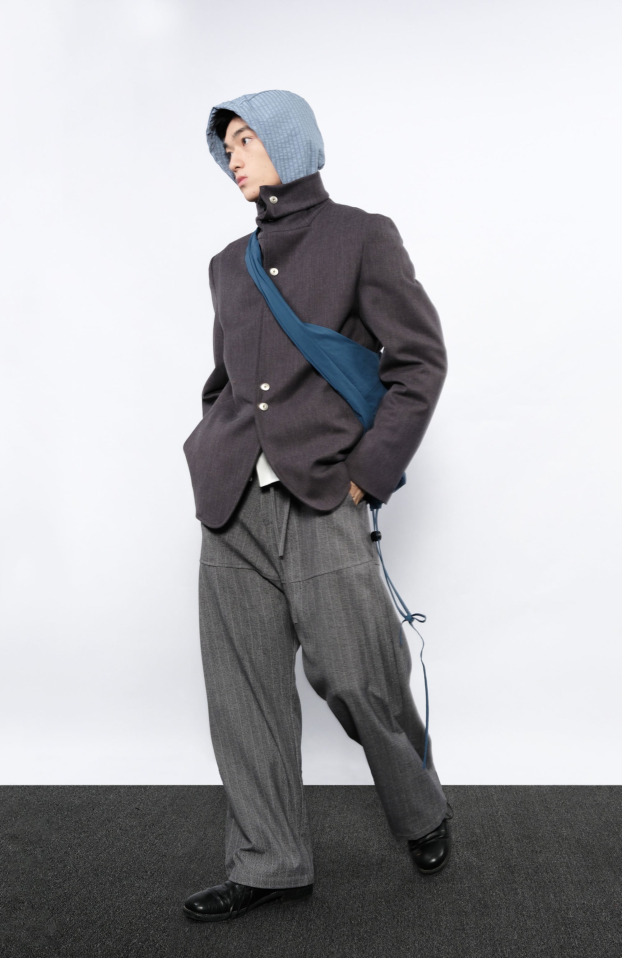 7440 37 1 Essential Stacked Collar Blazer, premium urban and streetwear designers apparel on PROJECTISR.com, 7440 37 1