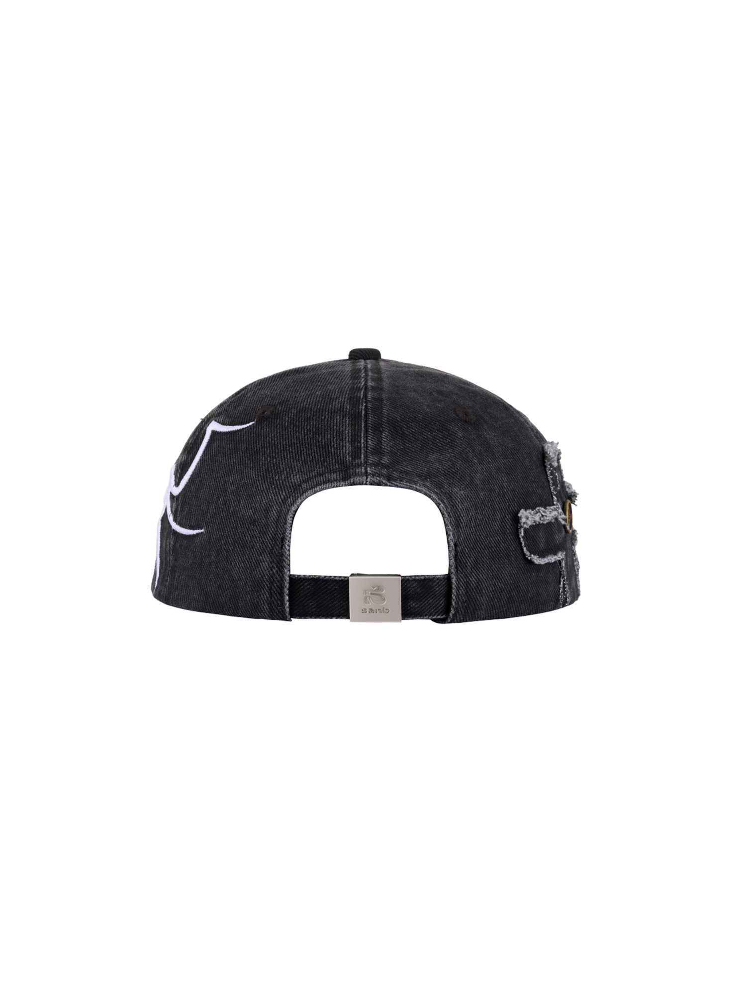 SANB Distressed Cross-Patch Embroidered Denim Cap