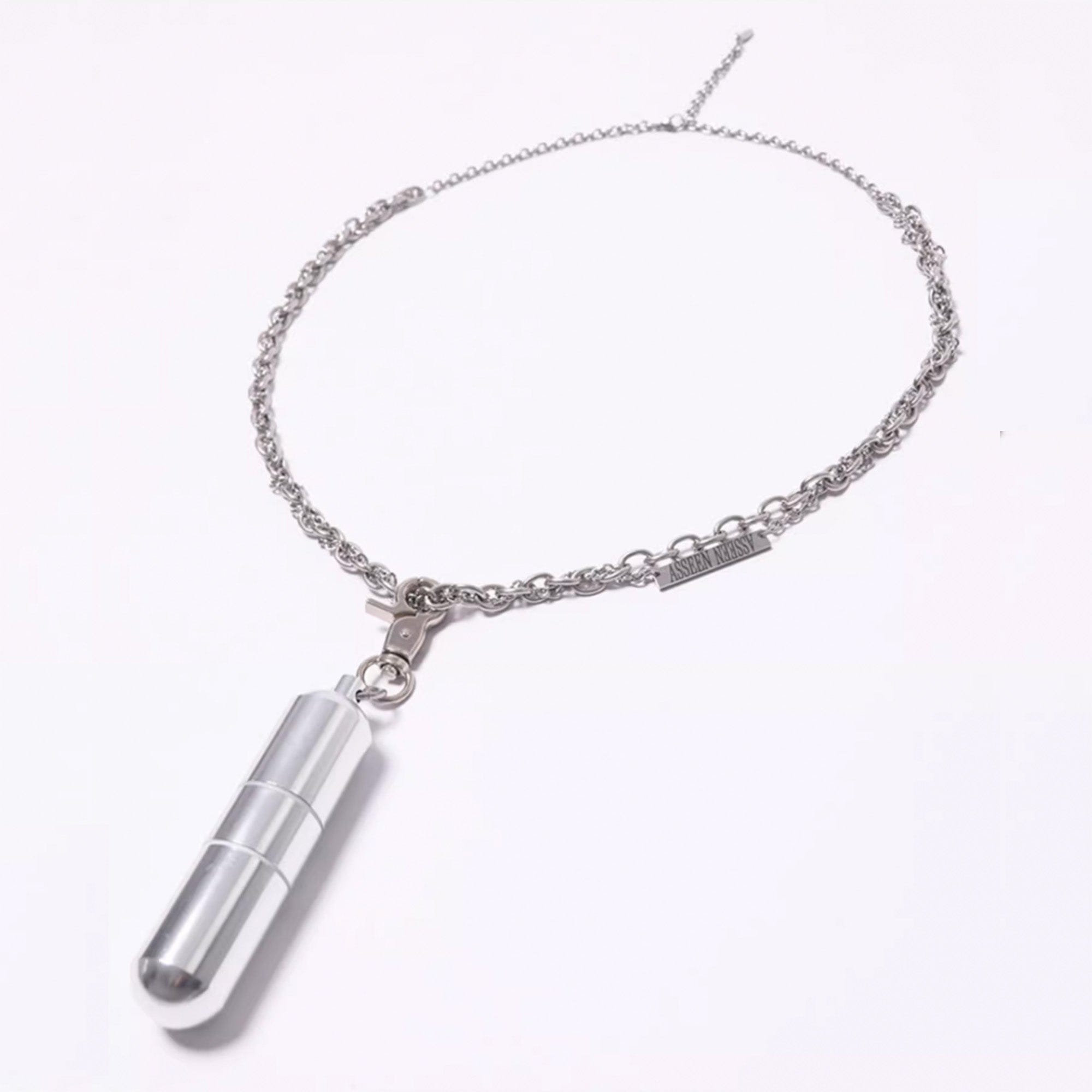 ASSEEN Detachable Cigarette Capsule Chain Necklace, premium urban and streetwear designers apparel on PROJECTISR.com, ASSEEN
