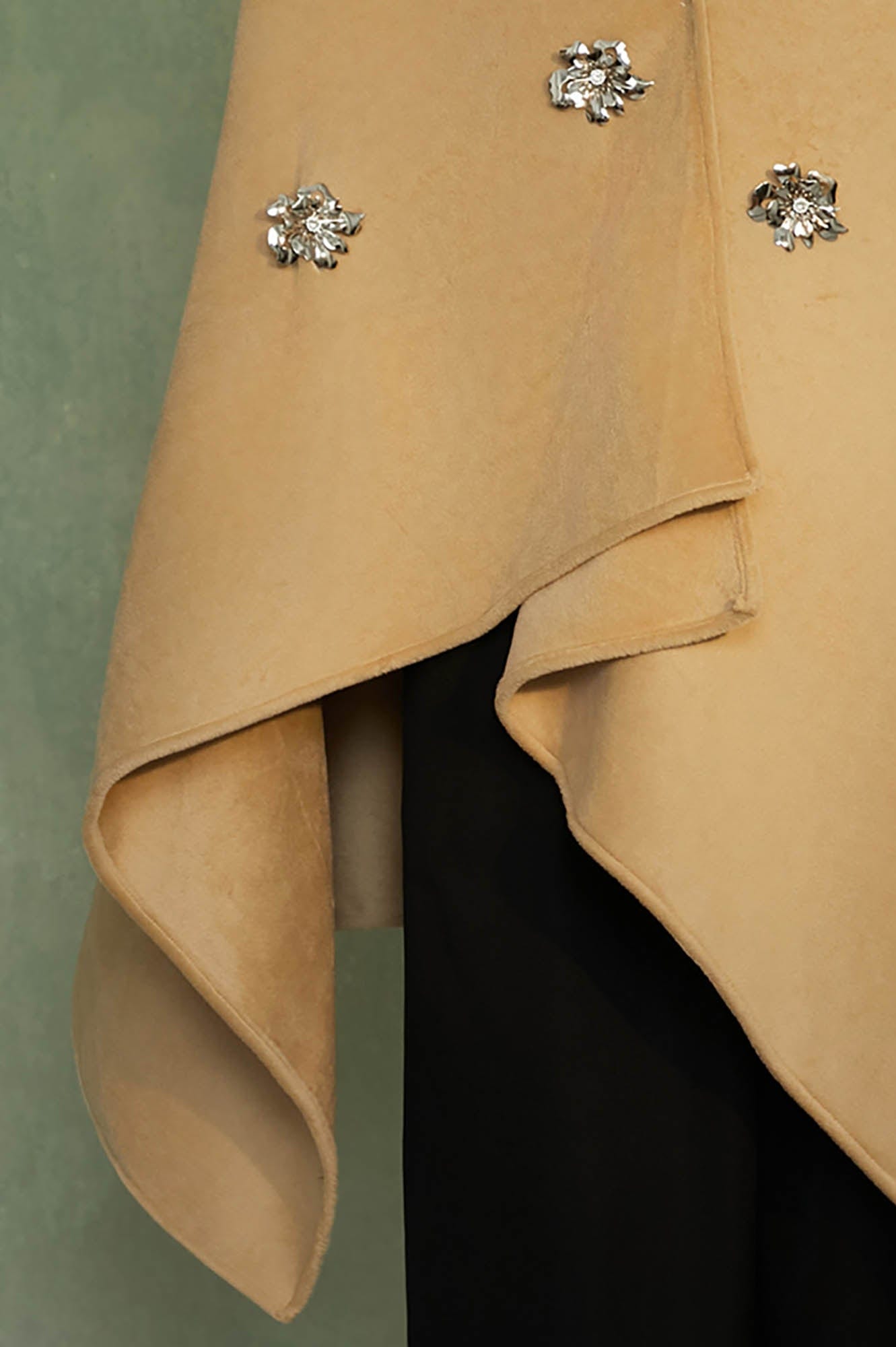 JIECHI Metallic-Flower Layered Cape Jacket, premium urban and streetwear designers apparel on PROJECTISR.com, JIECHI