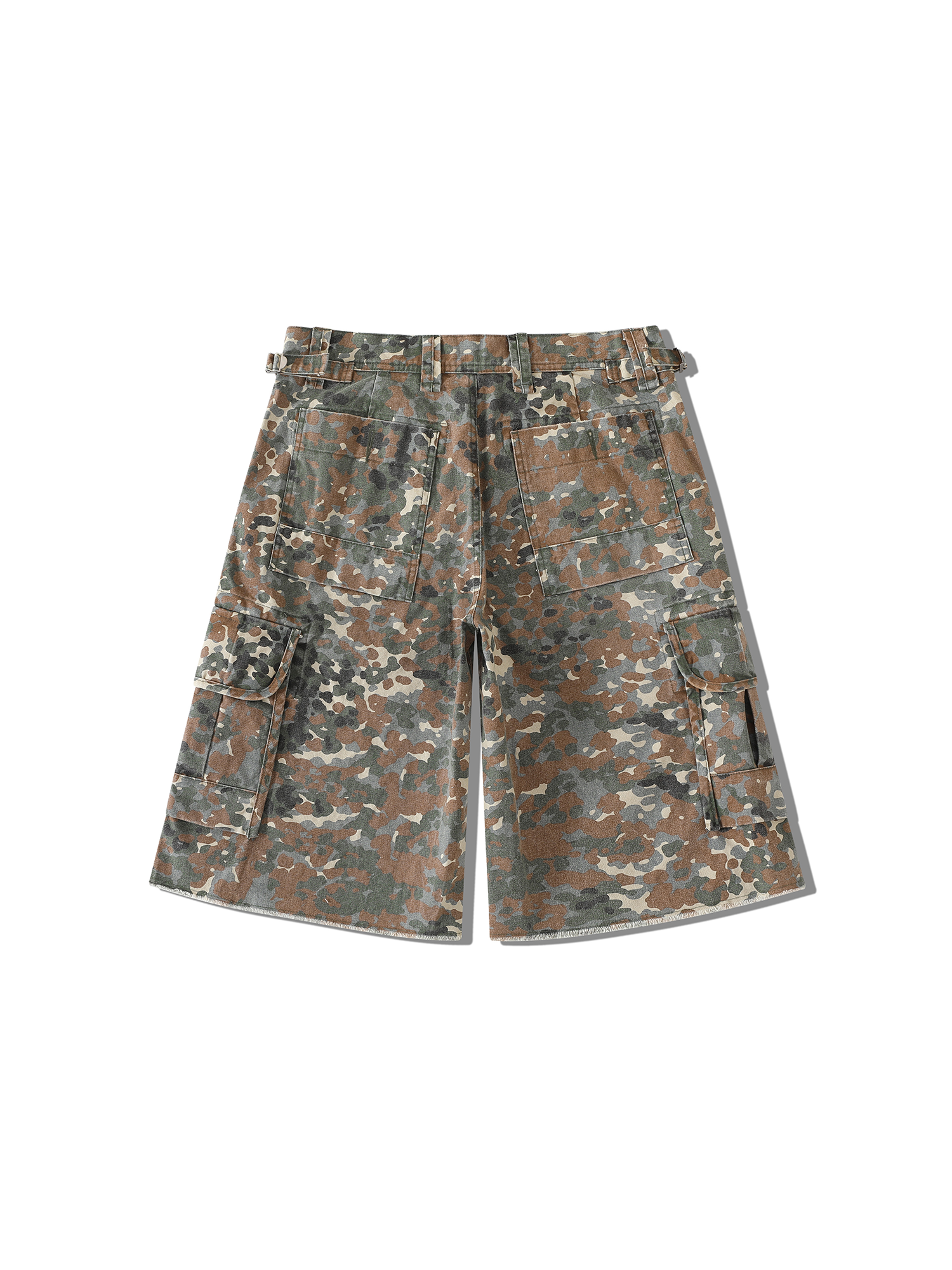 RICHILL Washed Camo Cargo Shorts