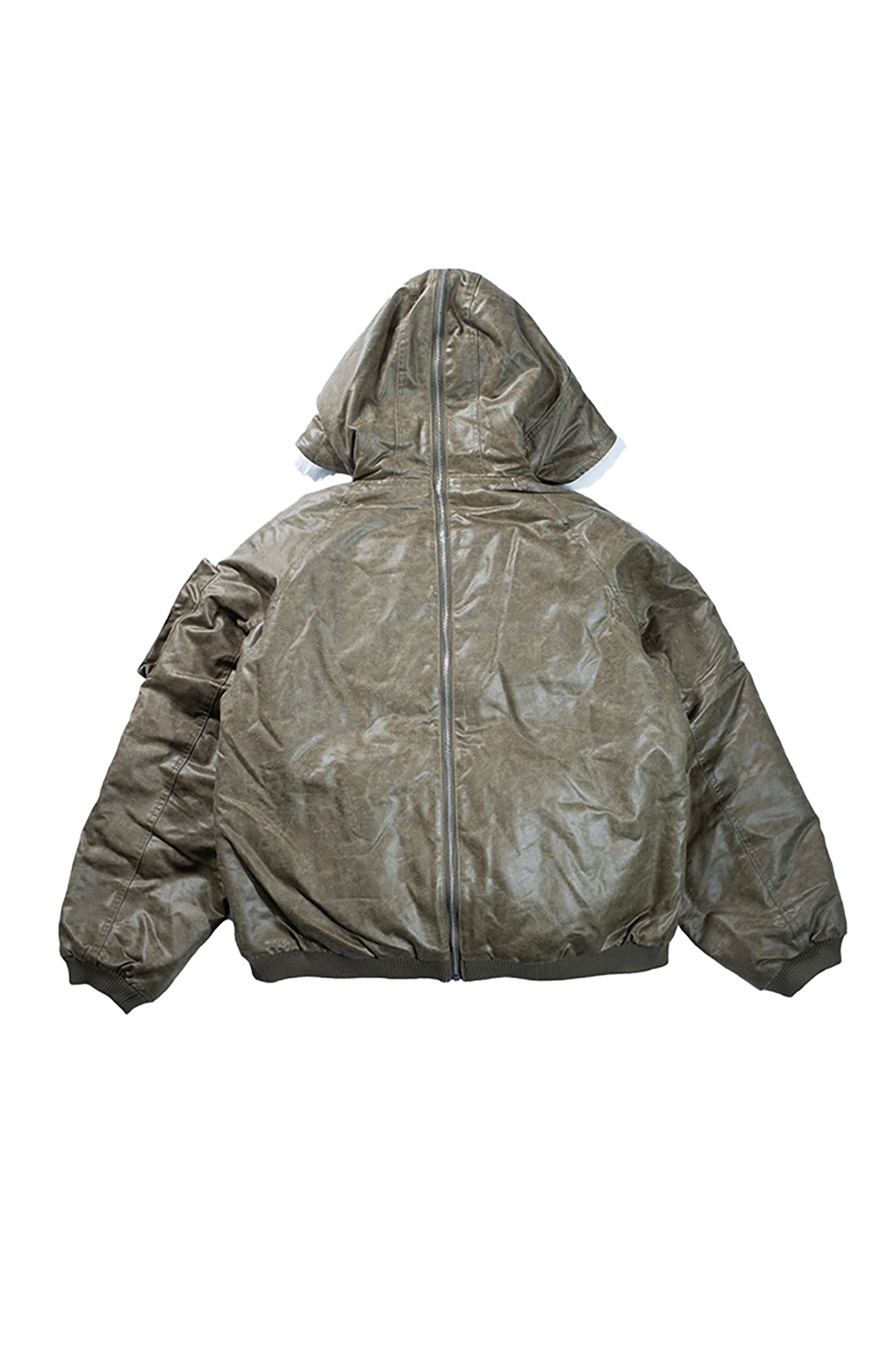 FVVO Faux Fur Liner Hooded Bomber Jacket