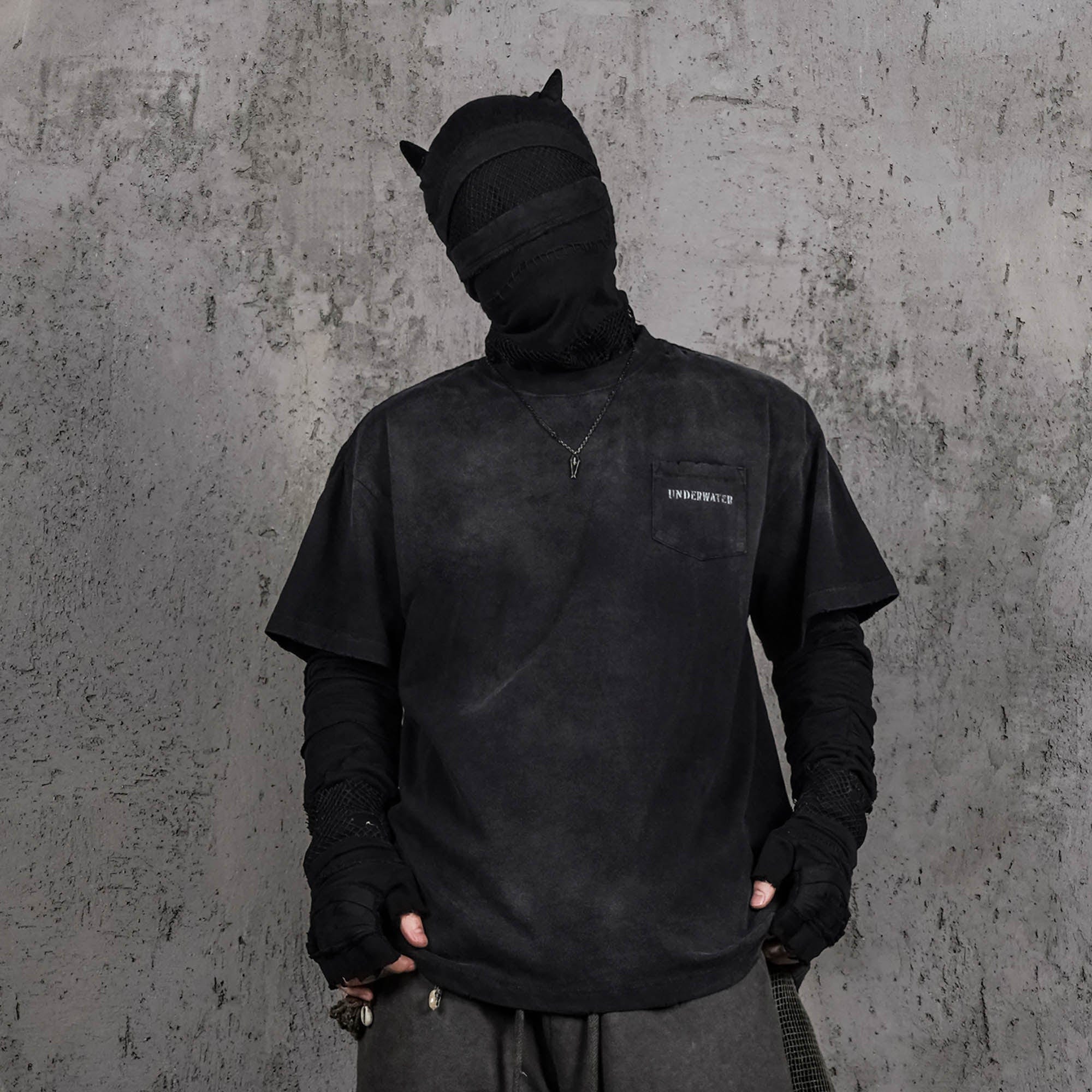 UNDERWATER Faded Curse Pocket T-Shirt, premium urban and streetwear designers apparel on PROJECTISR.com, UNDERWATER